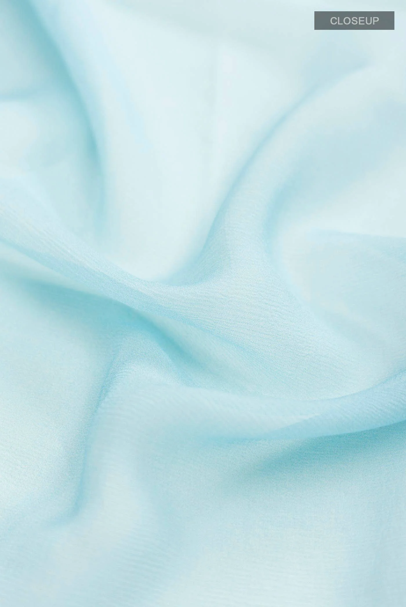Blue Mysore Chiffon Saree - Image 2