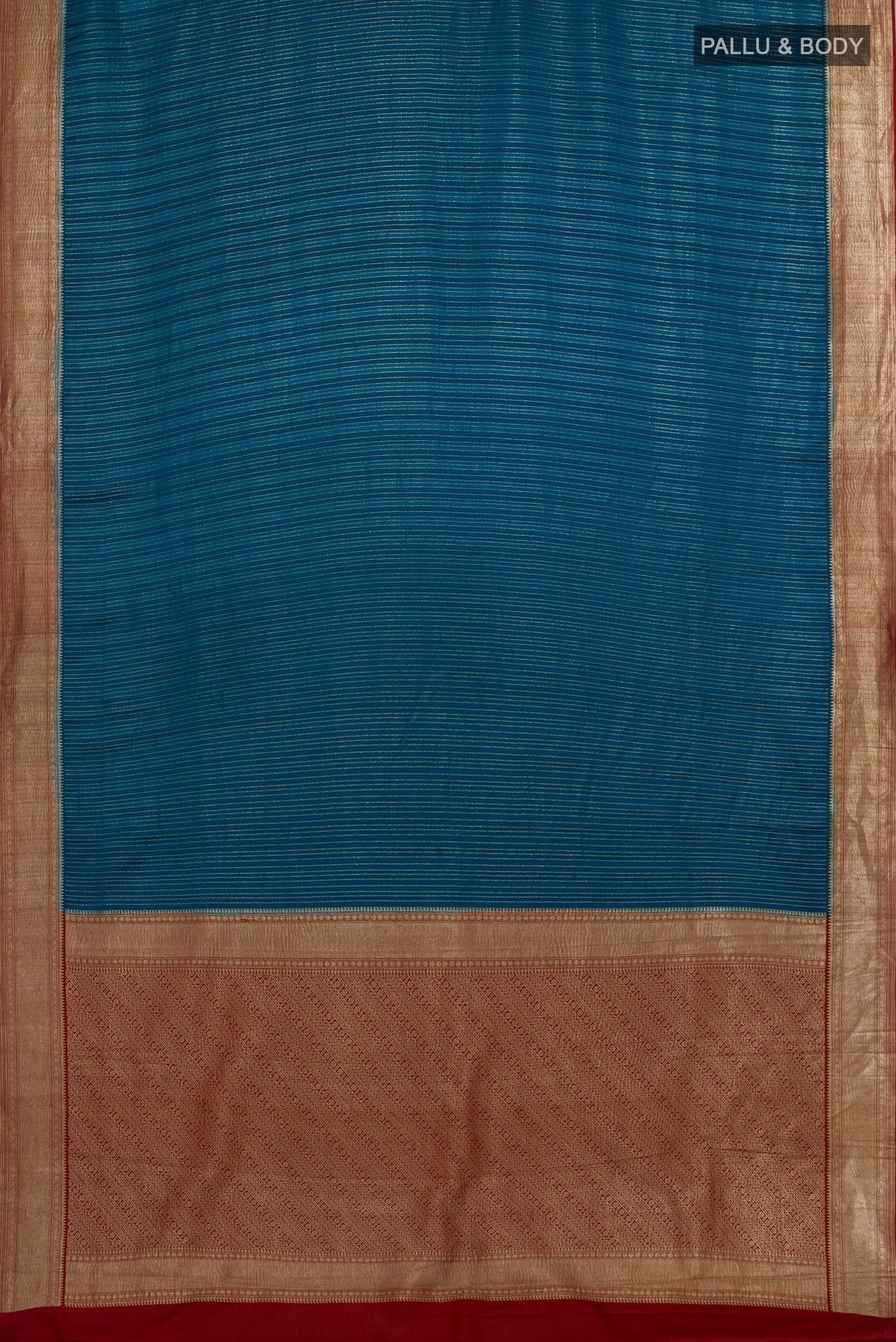 Blue Mysore Crepe Saree - Image 5