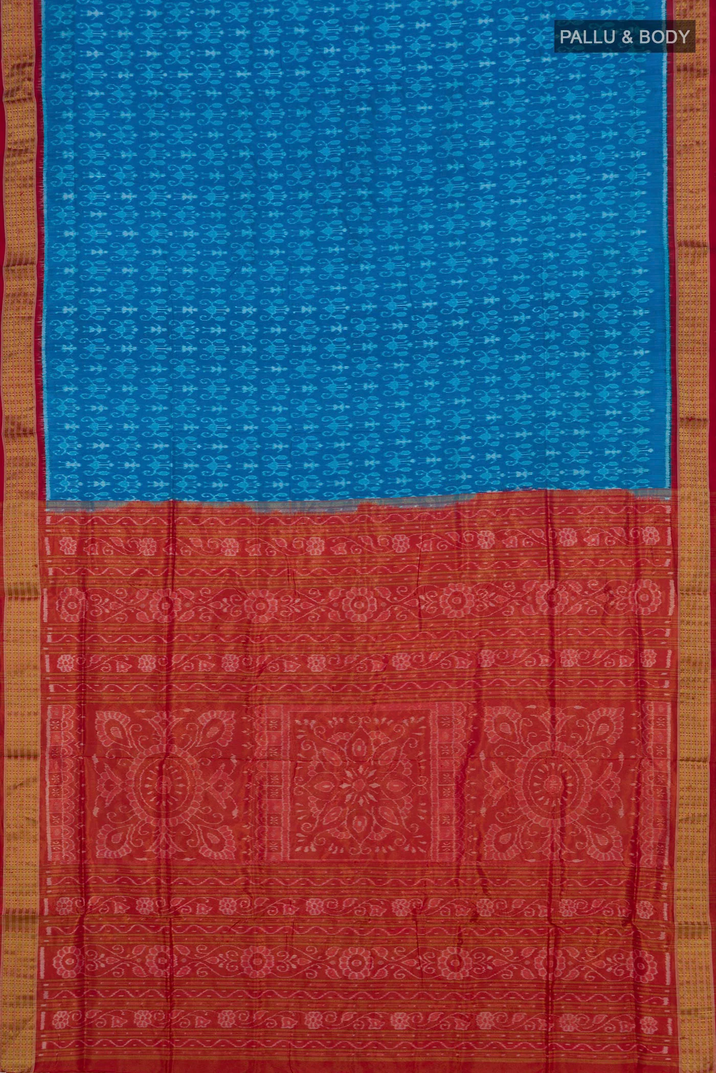 Blue Orissa Silk Saree - Image 5