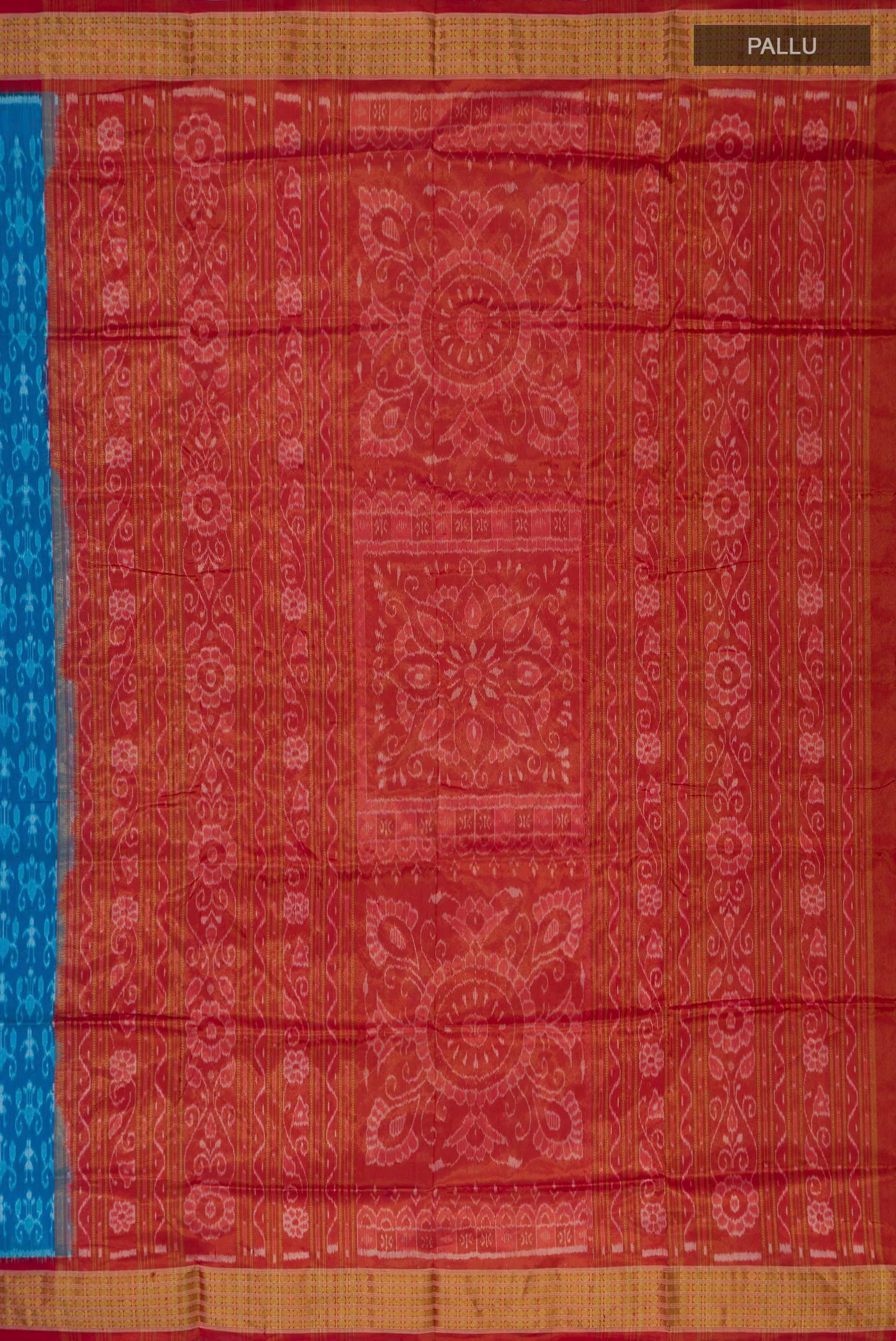 Blue Orissa Silk Saree - Image 6