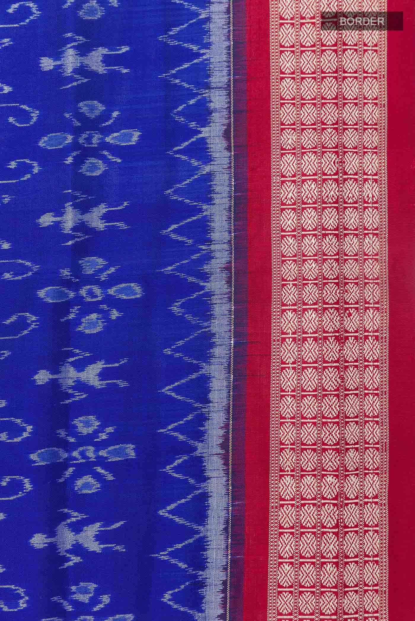 Blue Orissa Silk Saree - Image 3