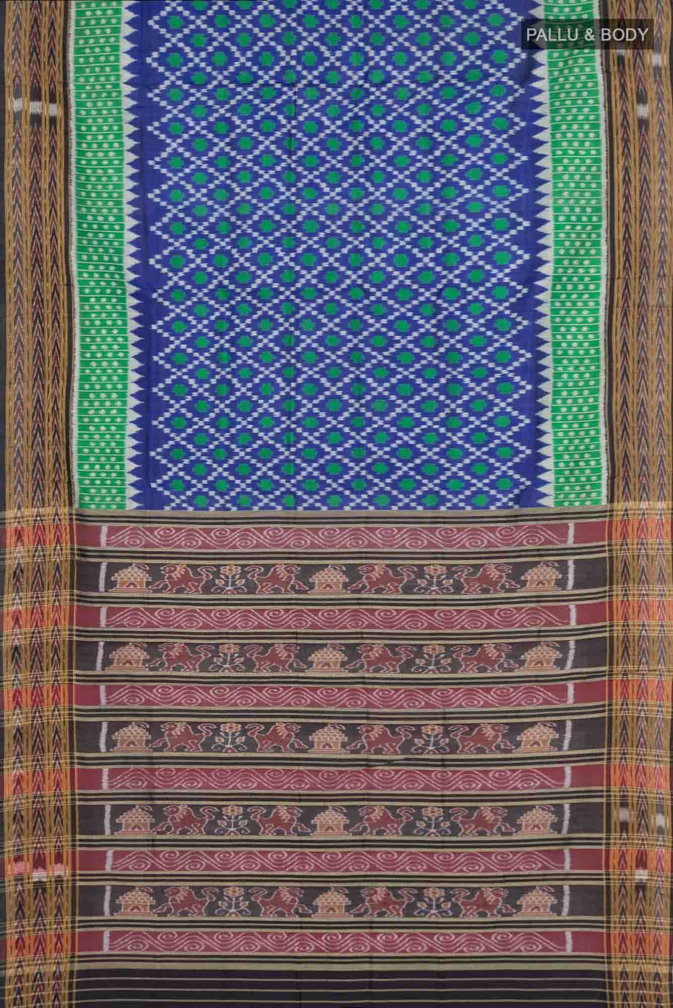 Blue Orissa Silk Saree - Image 4