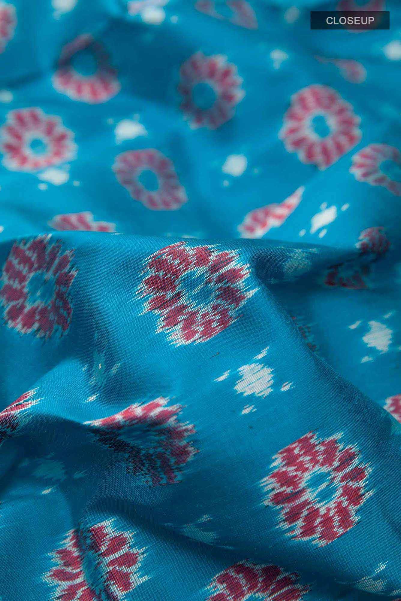 Blue Orissa Silk Saree - Image 3