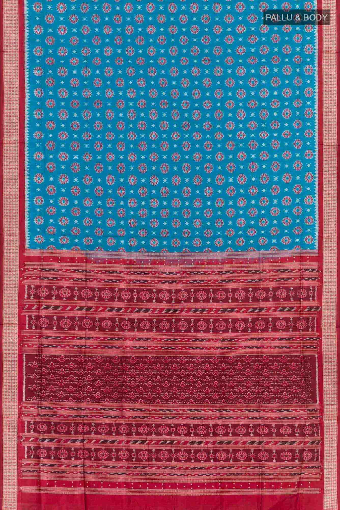 Blue Orissa Silk Saree - Image 4