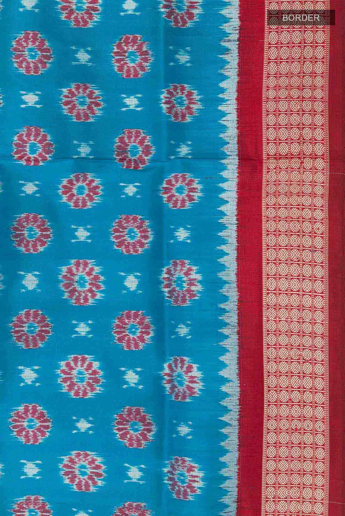 Blue Orissa Silk Saree - Image 5