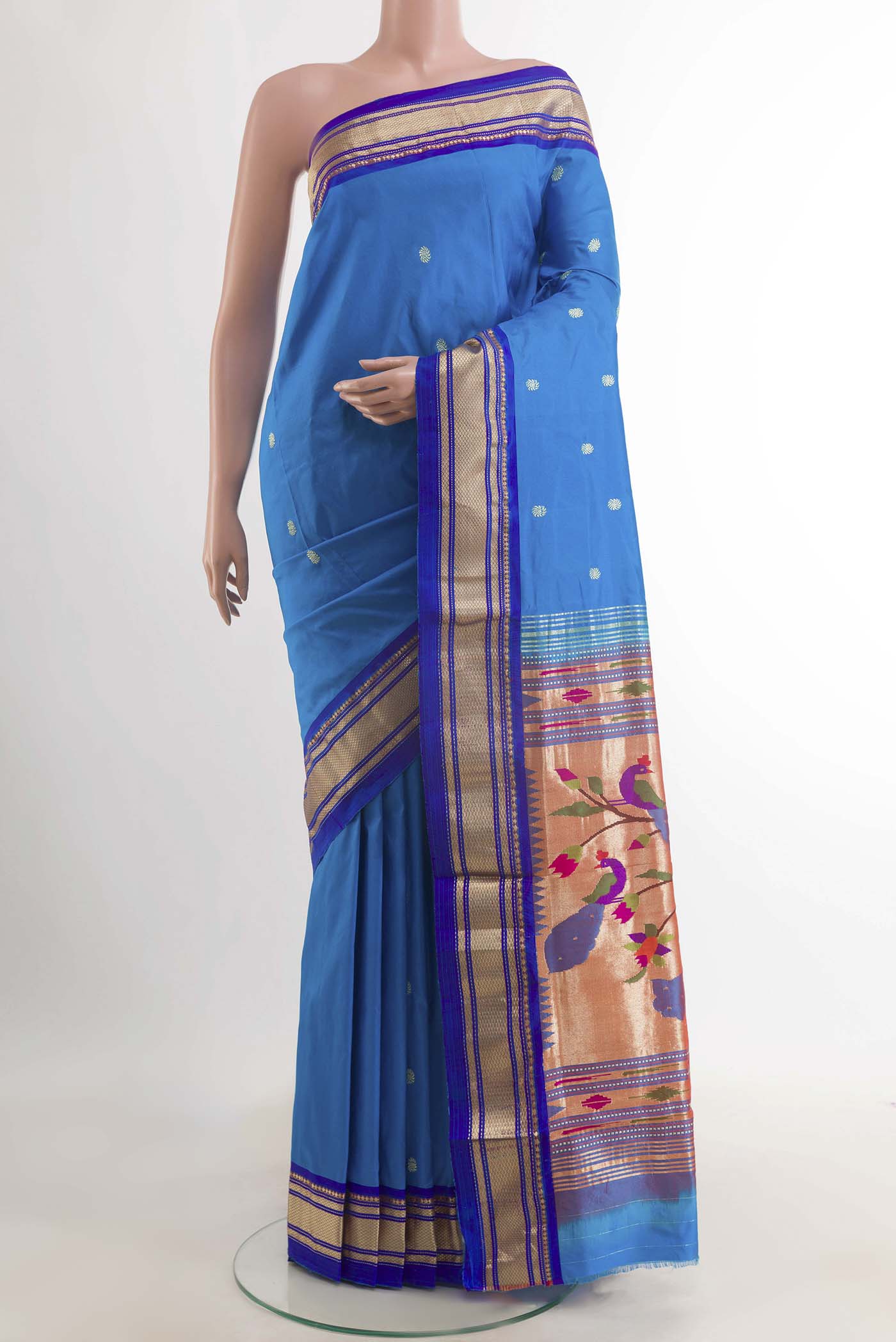 Blue Paithani Silk Saree