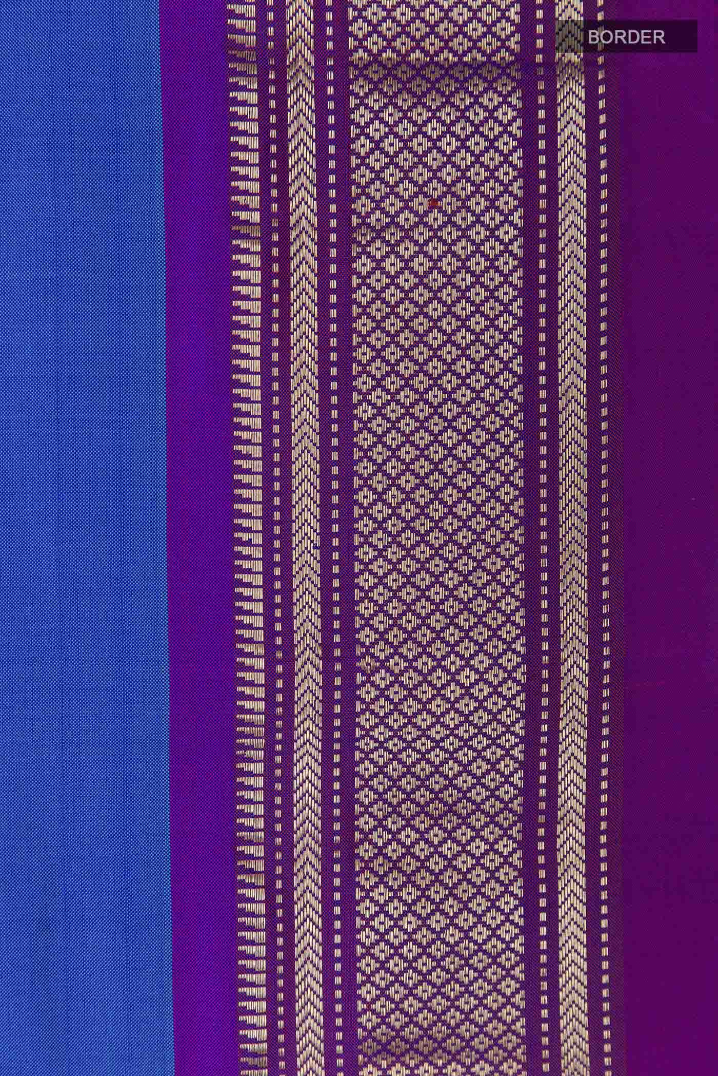 Blue Paithani Silk Saree - Image 3