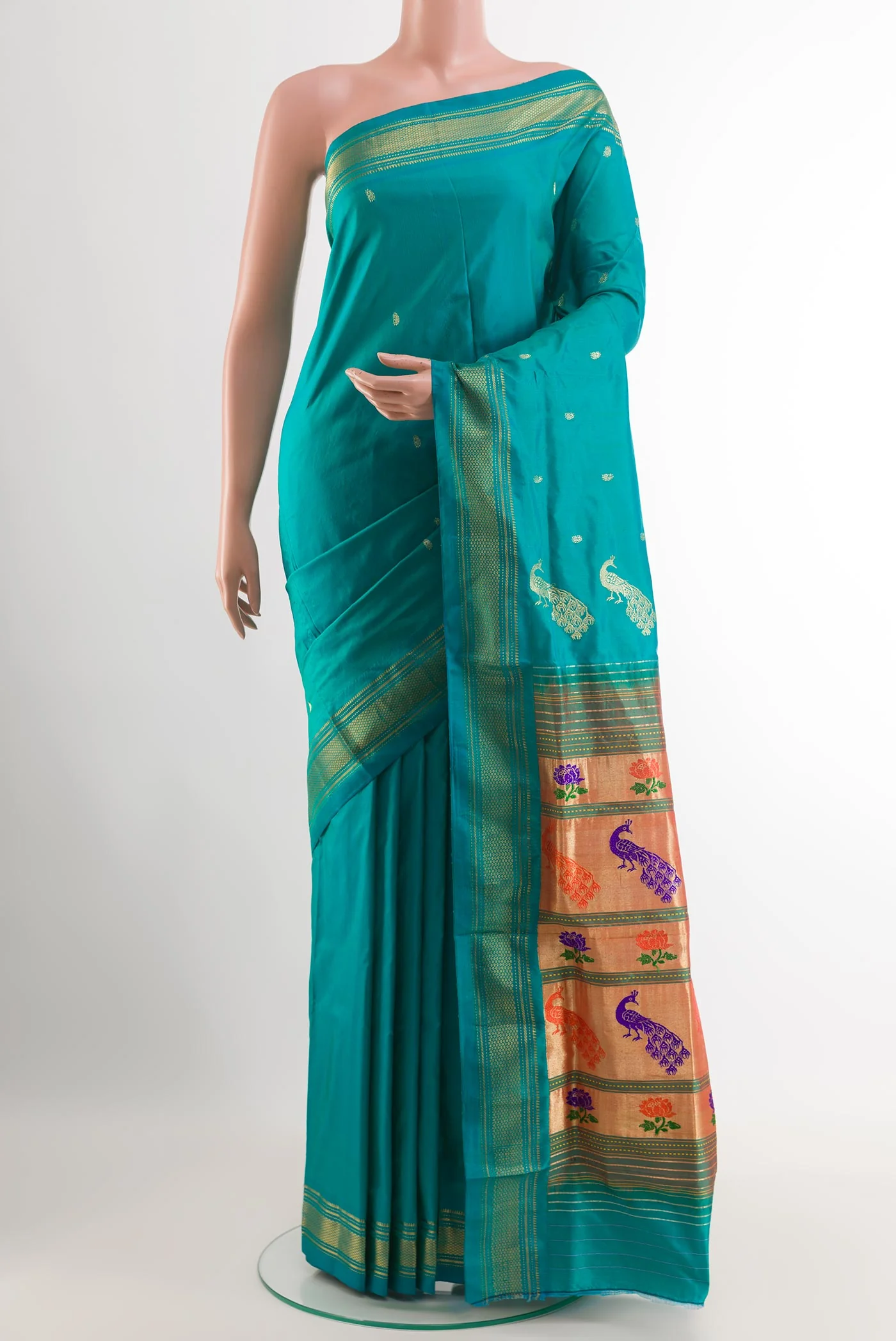 Blue Paithani Silk Saree