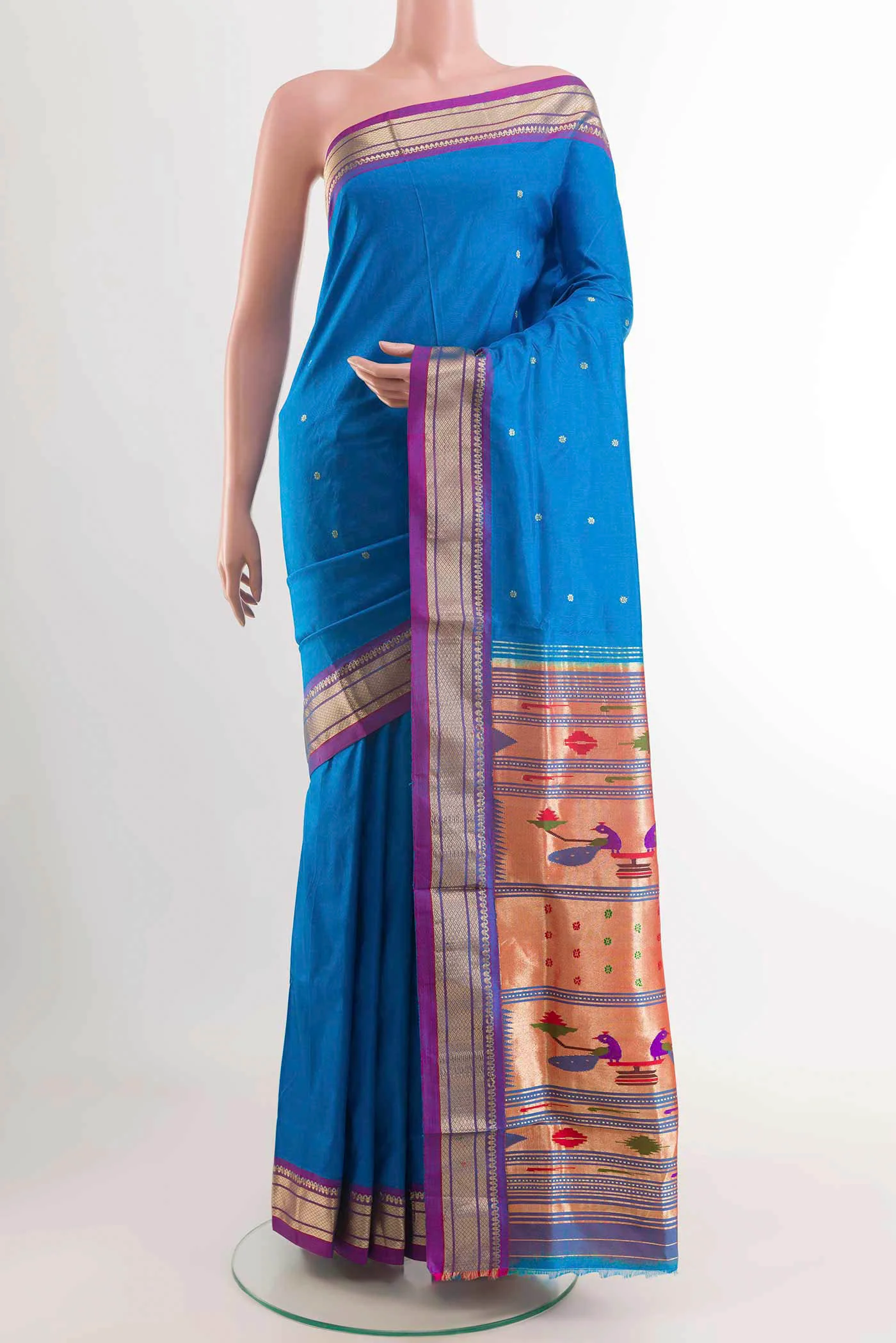 Blue Paithani Silk Saree