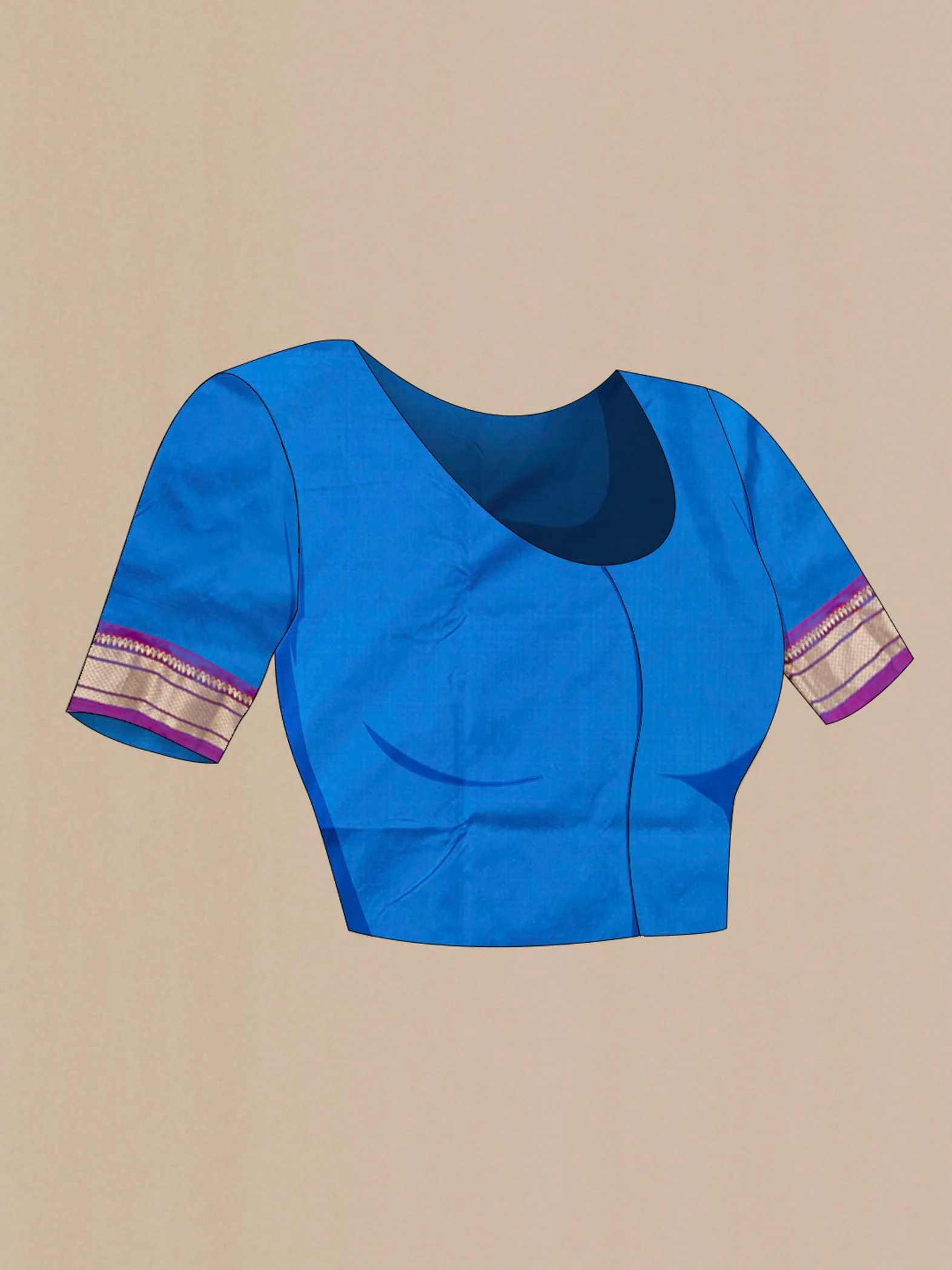Blue Paithani Silk Saree - Image 5