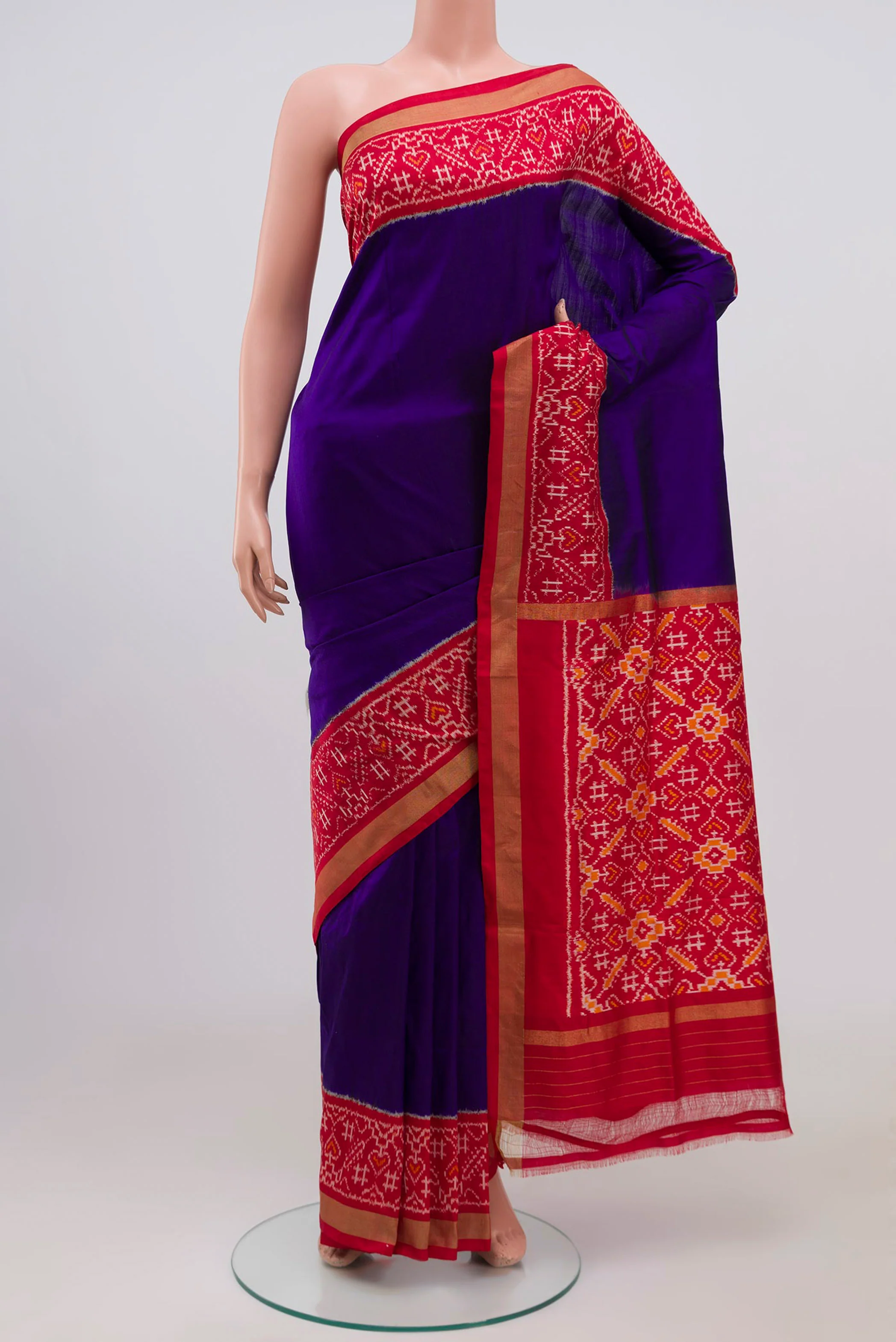 Blue Pochampally Silk Saree