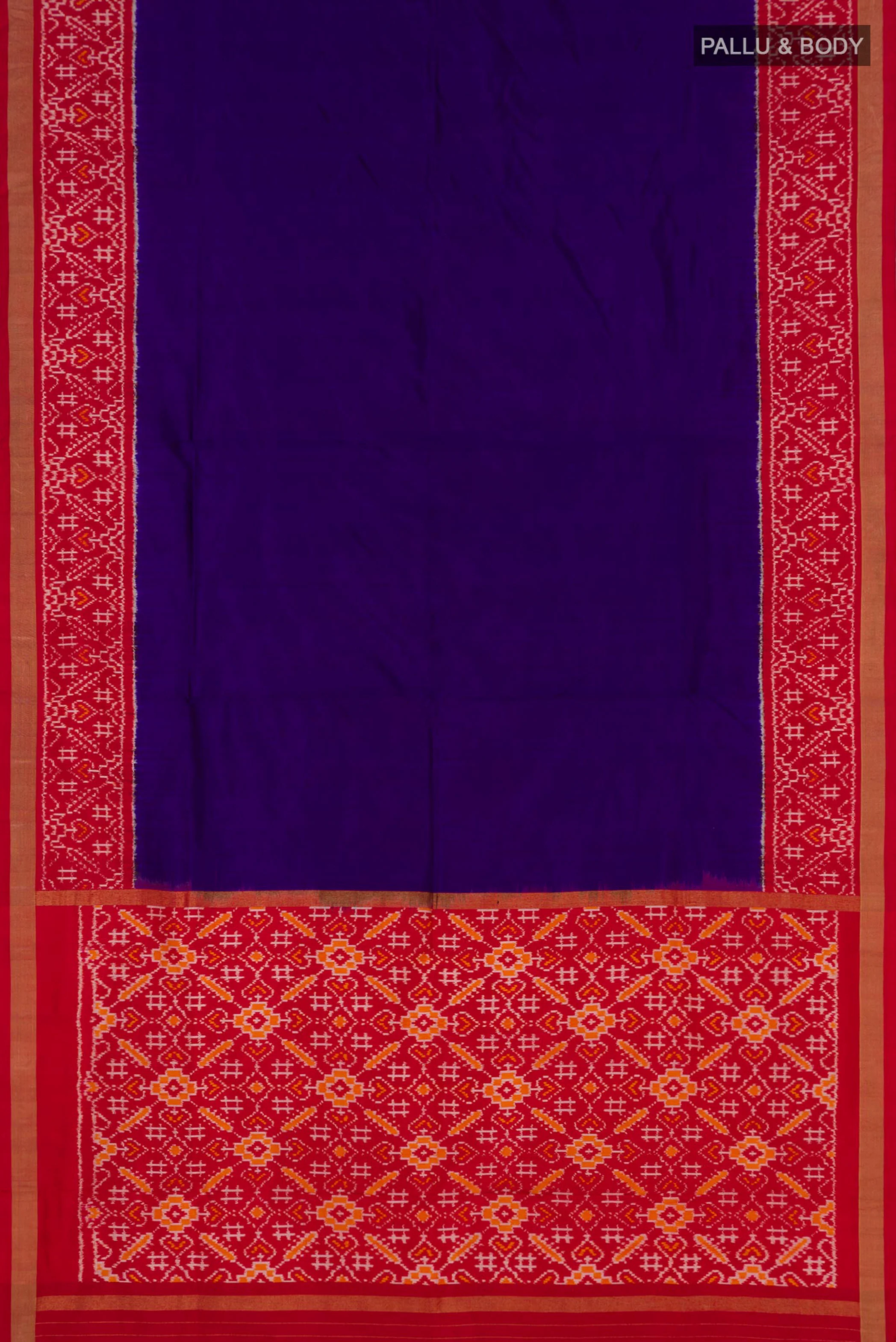 Blue Pochampally Silk Saree - Image 5