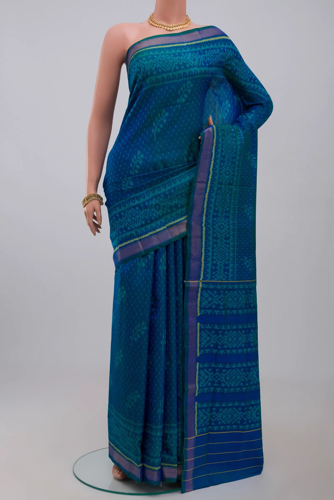 Blue Rajkot Patola Silk Saree