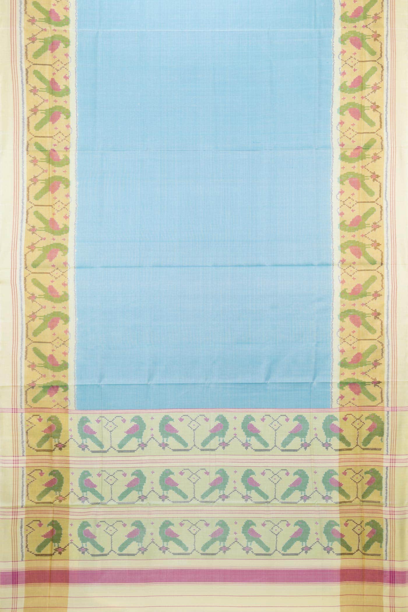 Blue Rajkot Patola Silk Saree - Image 4