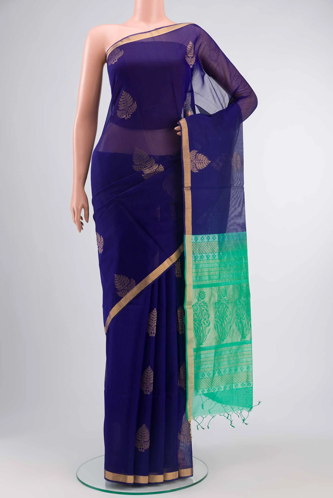 Blue Silk Cotton Saree