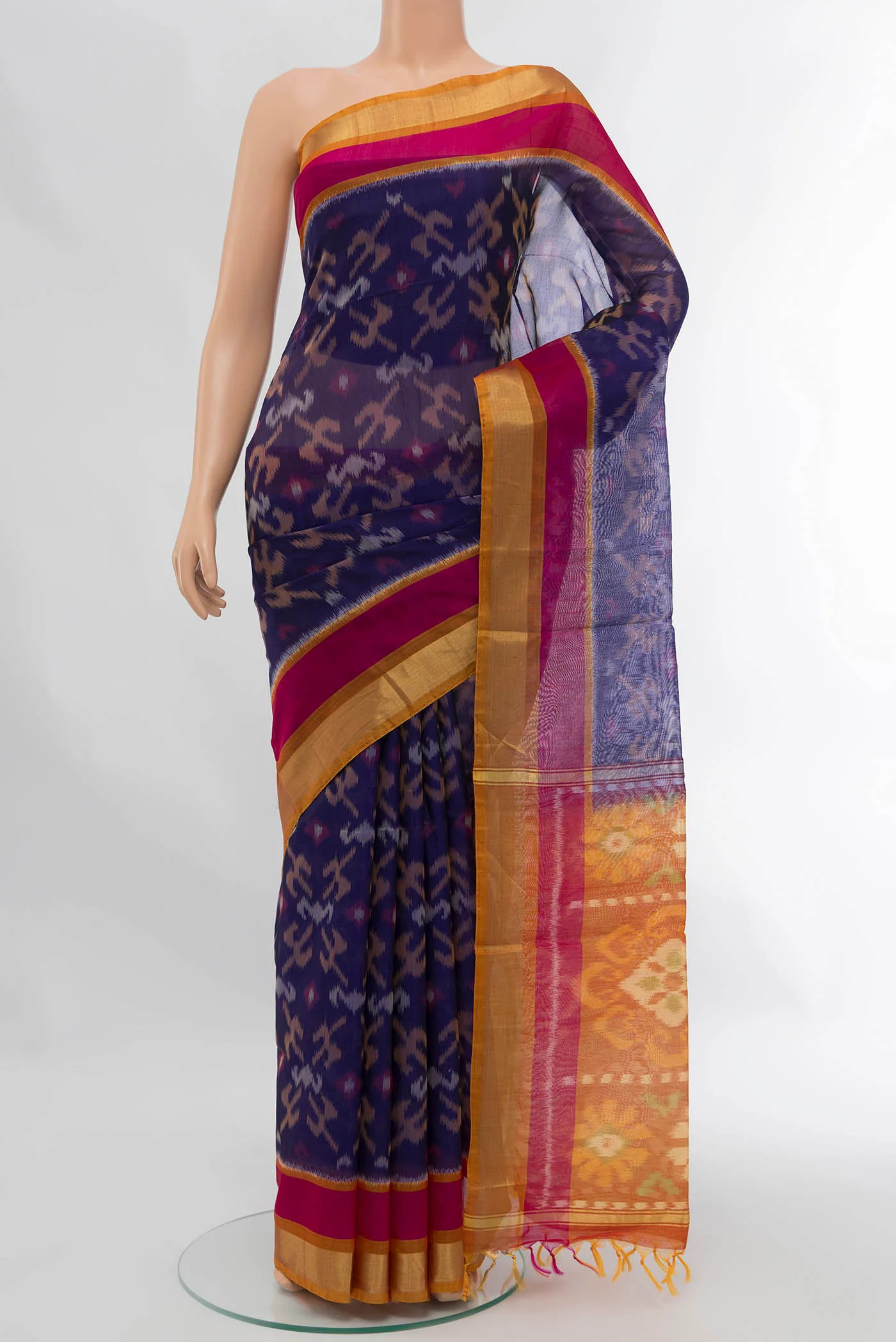Blue Silk Cotton Saree