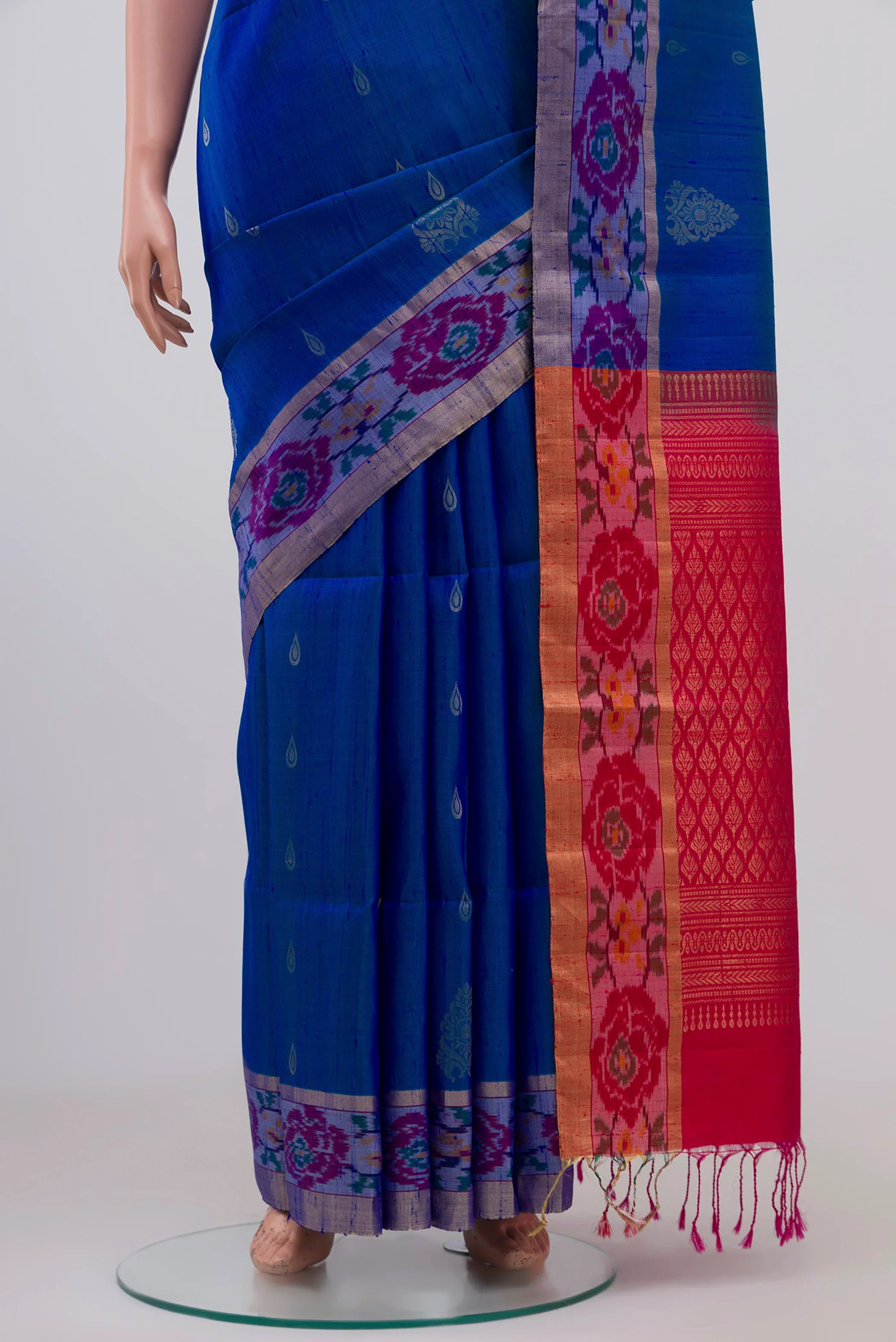 Royal Blue Soft Silk Saree - Image 3
