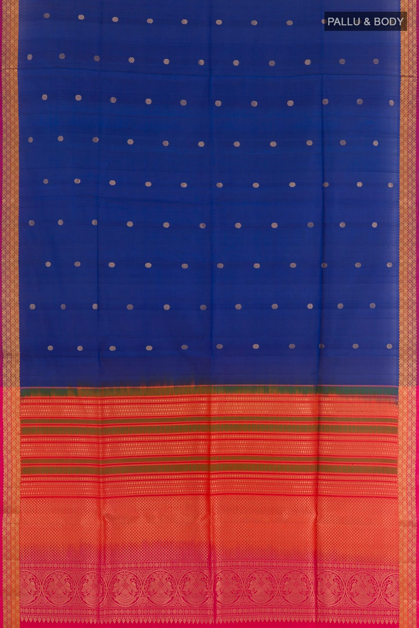 Blue Soft Silk Saree - Image 3
