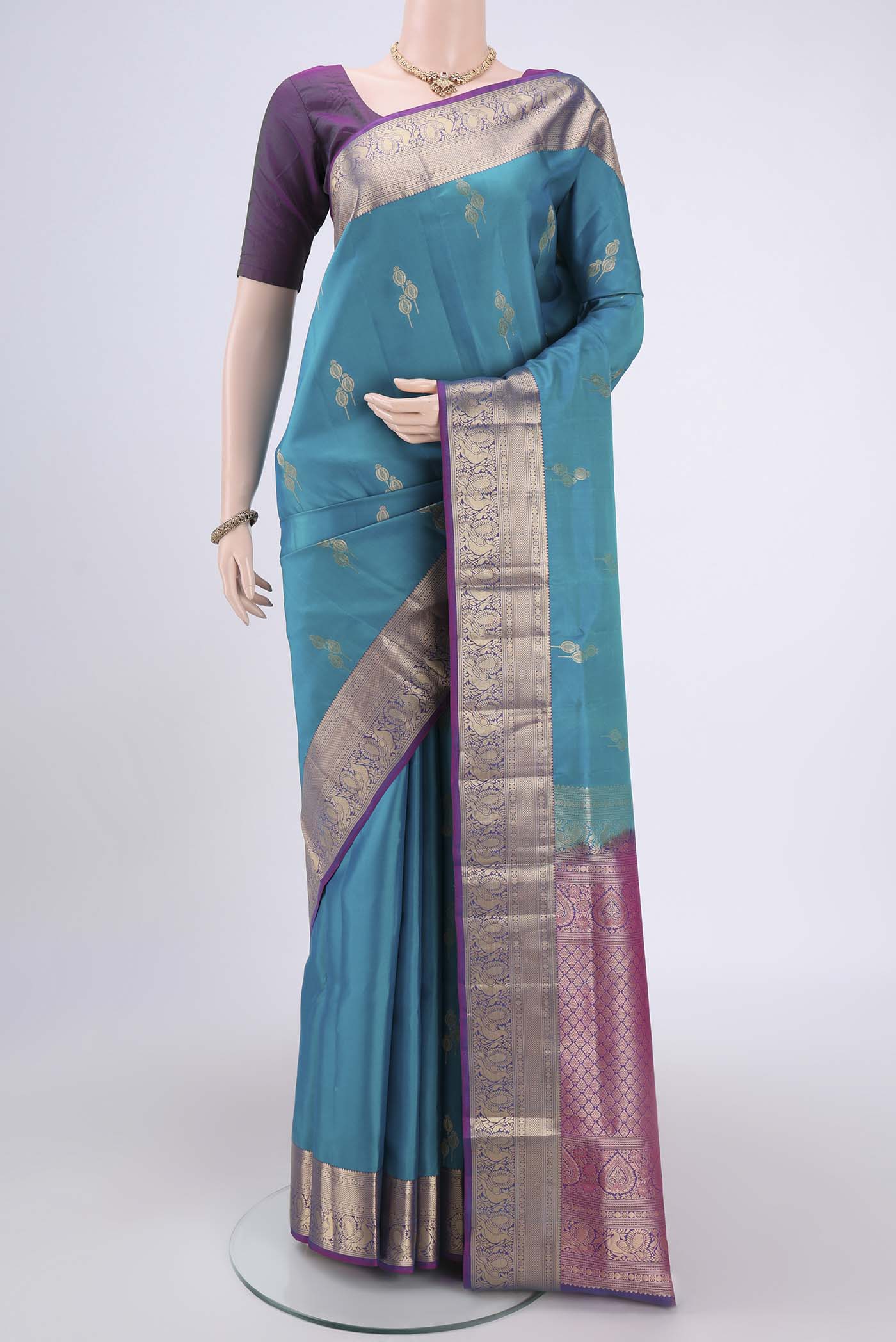 Blue Soft Silk Saree