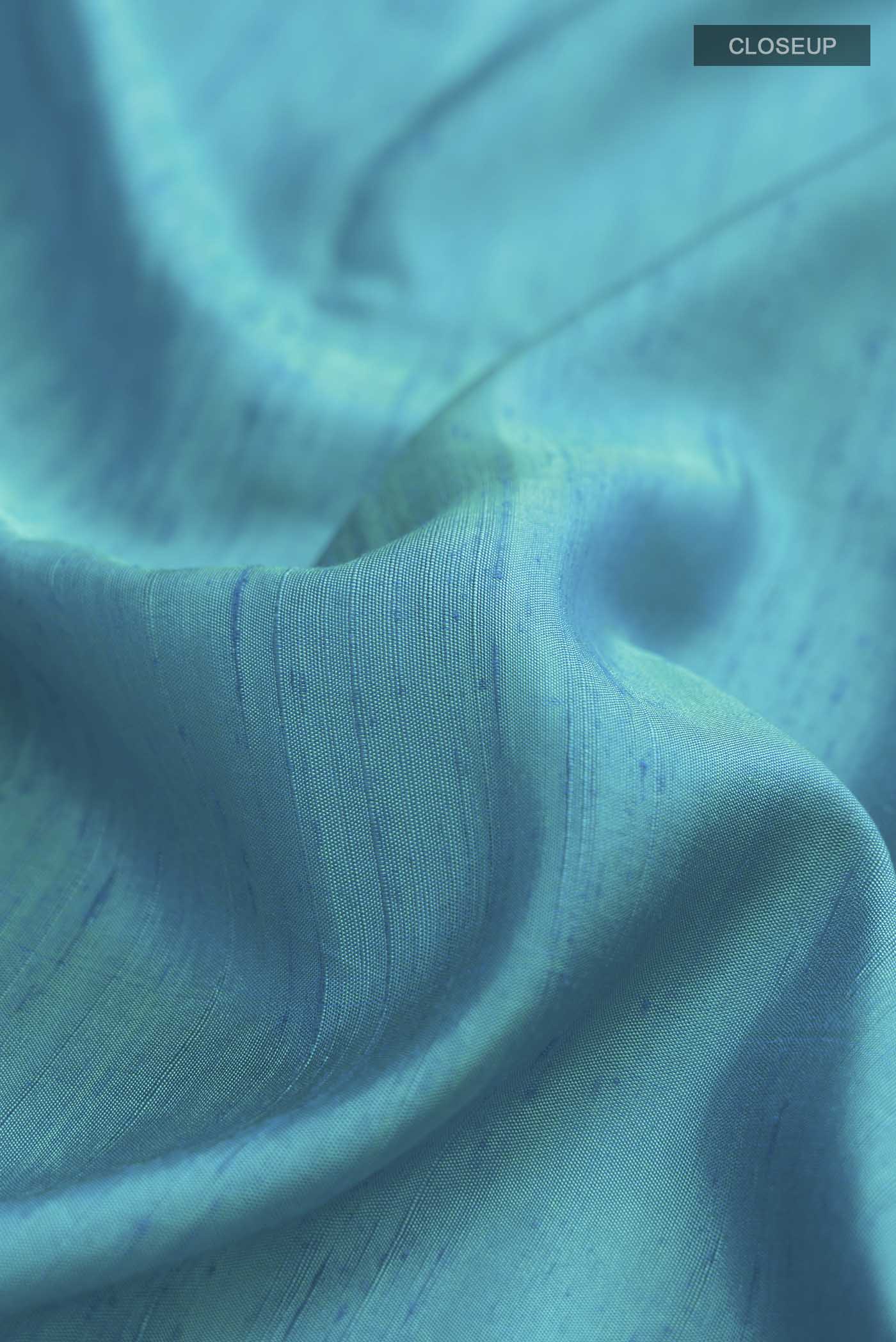 Blue Soft Silk Saree - Image 2