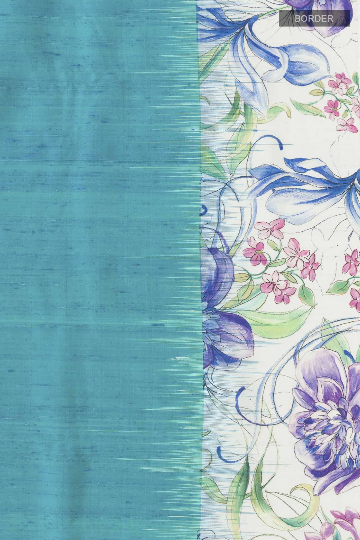 Blue Soft Silk Saree - Image 3