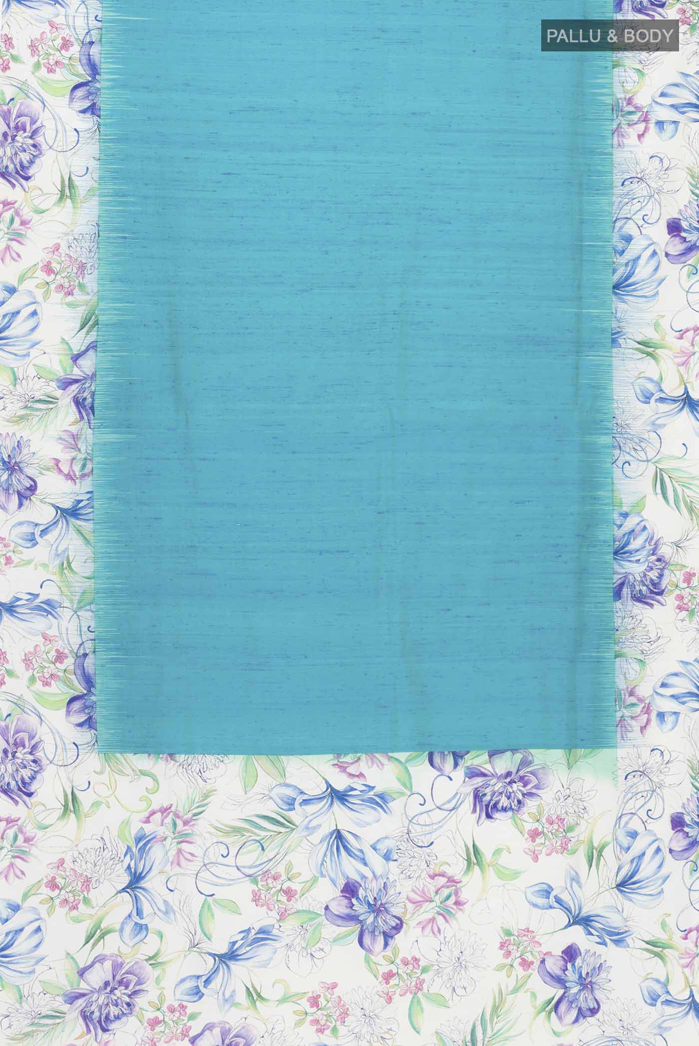 Blue Soft Silk Saree - Image 6