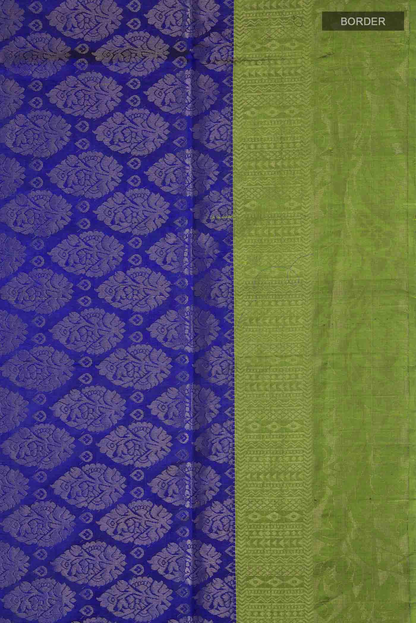 Blue Soft Silk Saree - Image 3