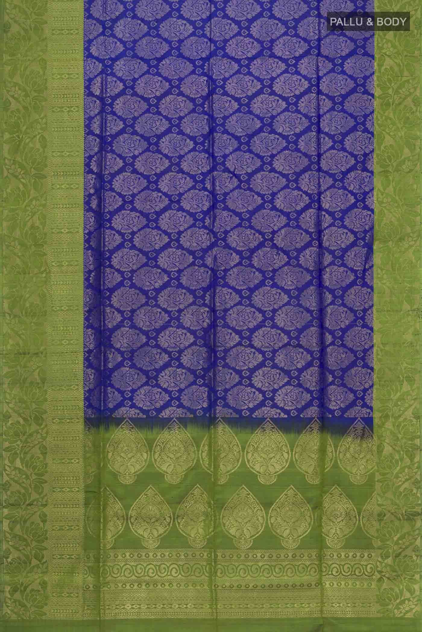 Blue Soft Silk Saree - Image 5