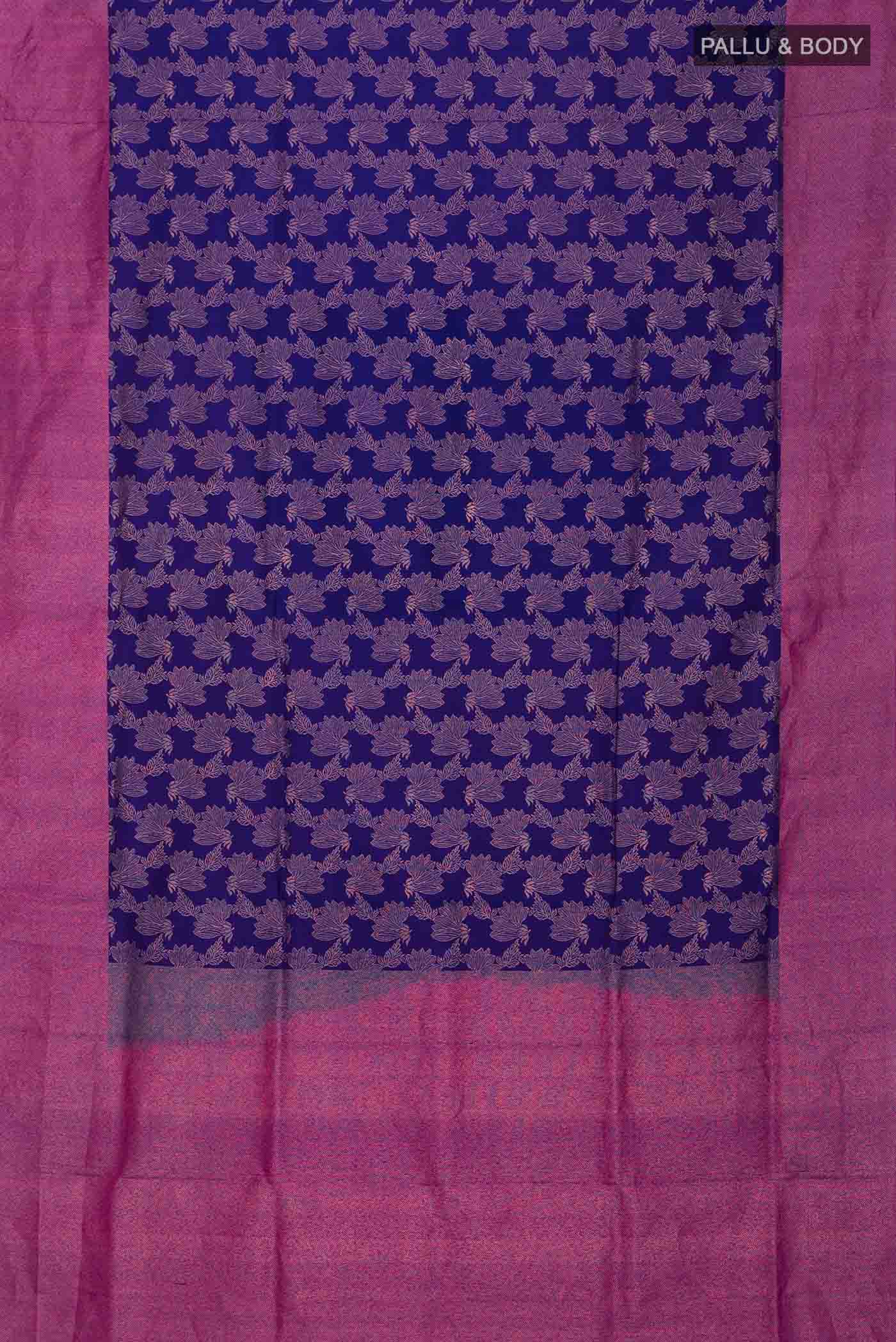 Blue Soft Silk Saree - Image 5