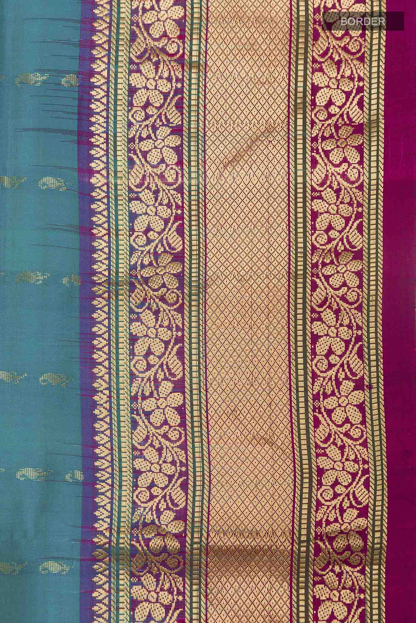 Blue Soft Silk Saree - Image 3
