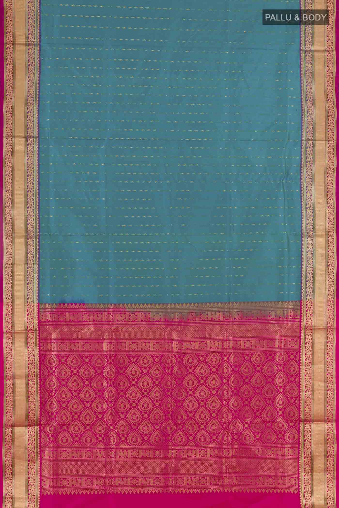 Blue Soft Silk Saree - Image 5