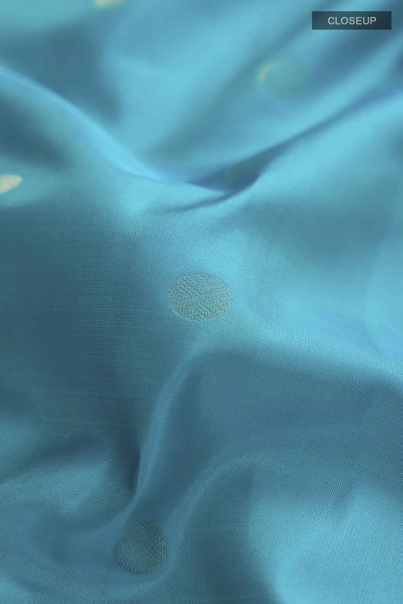 Blue Soft Silk Saree - Image 2