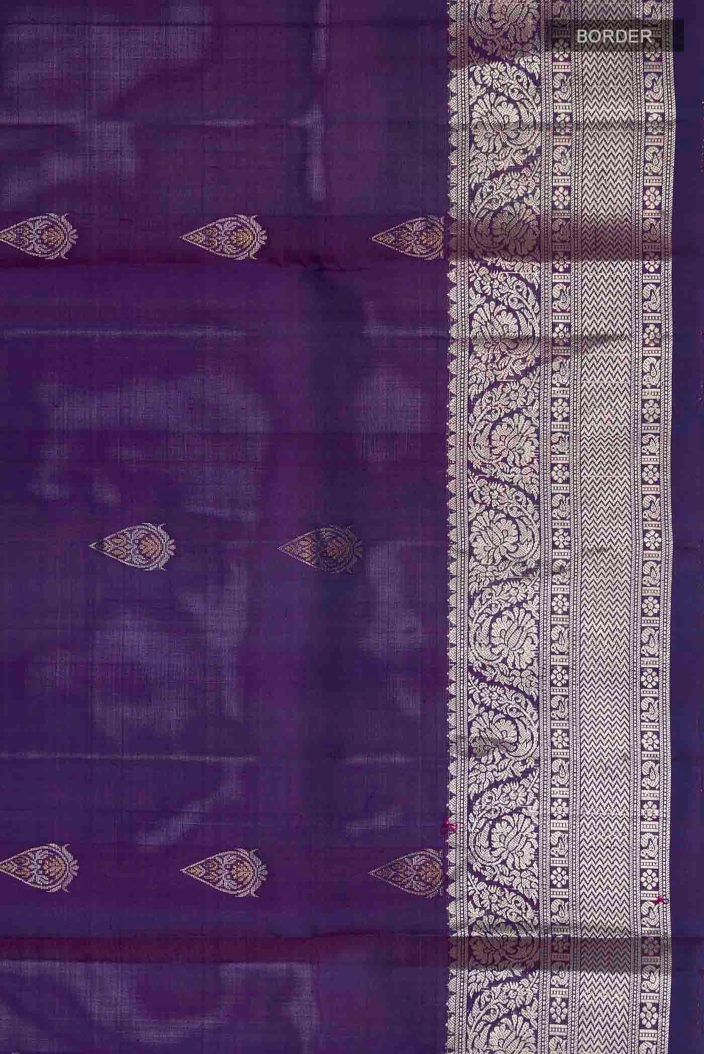 Blue Soft Silk Saree - Image 3