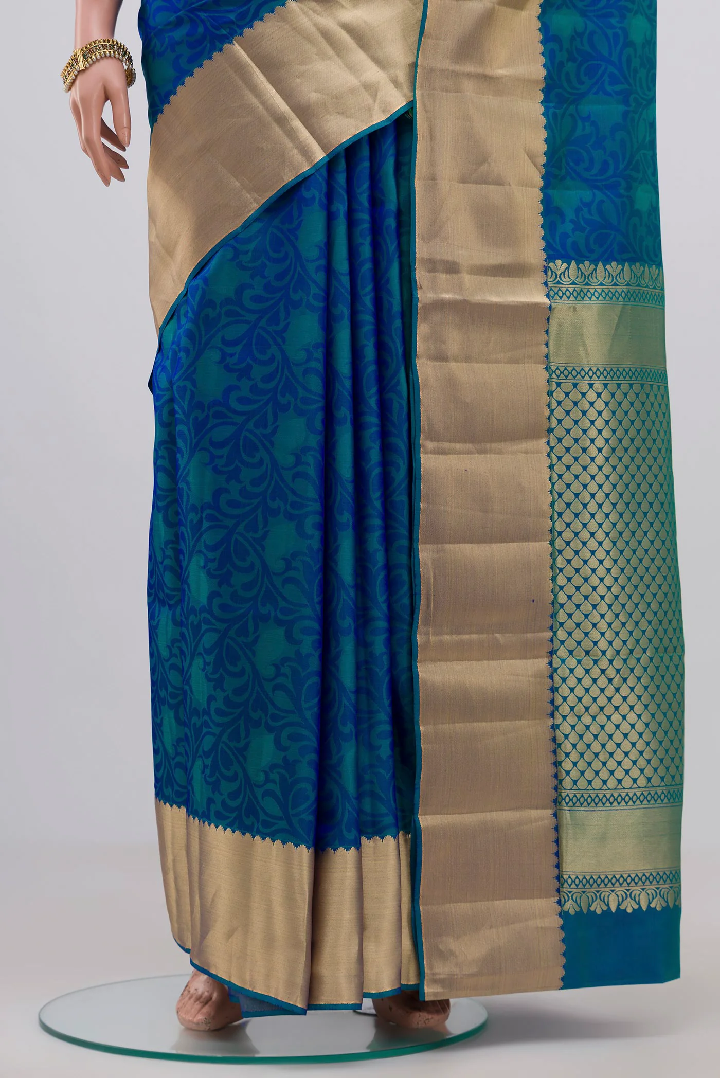 Blue Soft Silk Saree - Image 3