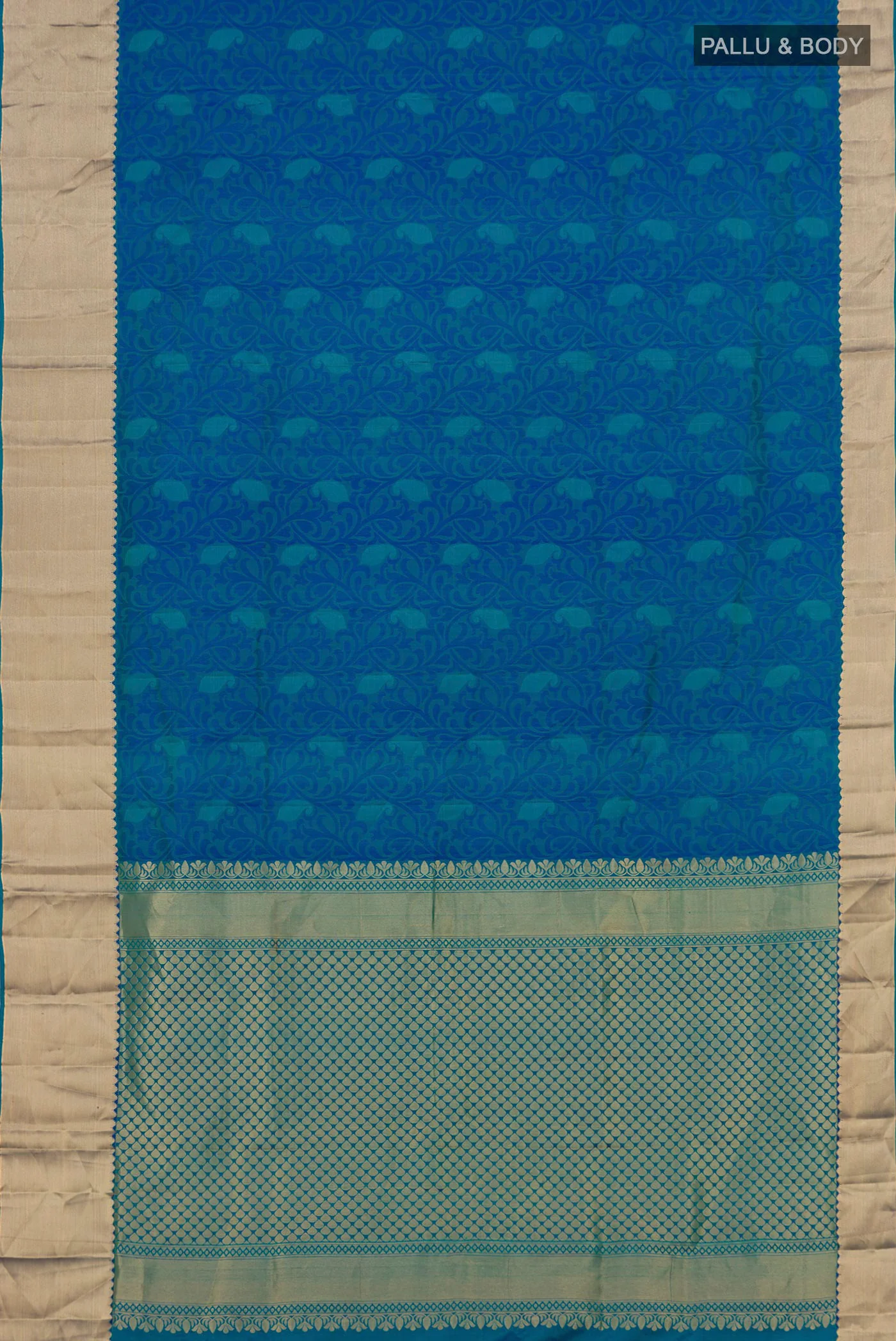 Blue Soft Silk Saree - Image 5