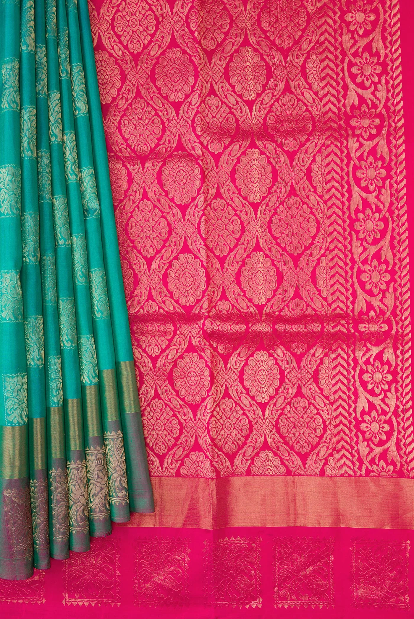 Blue Soft Silk Saree - Image 4