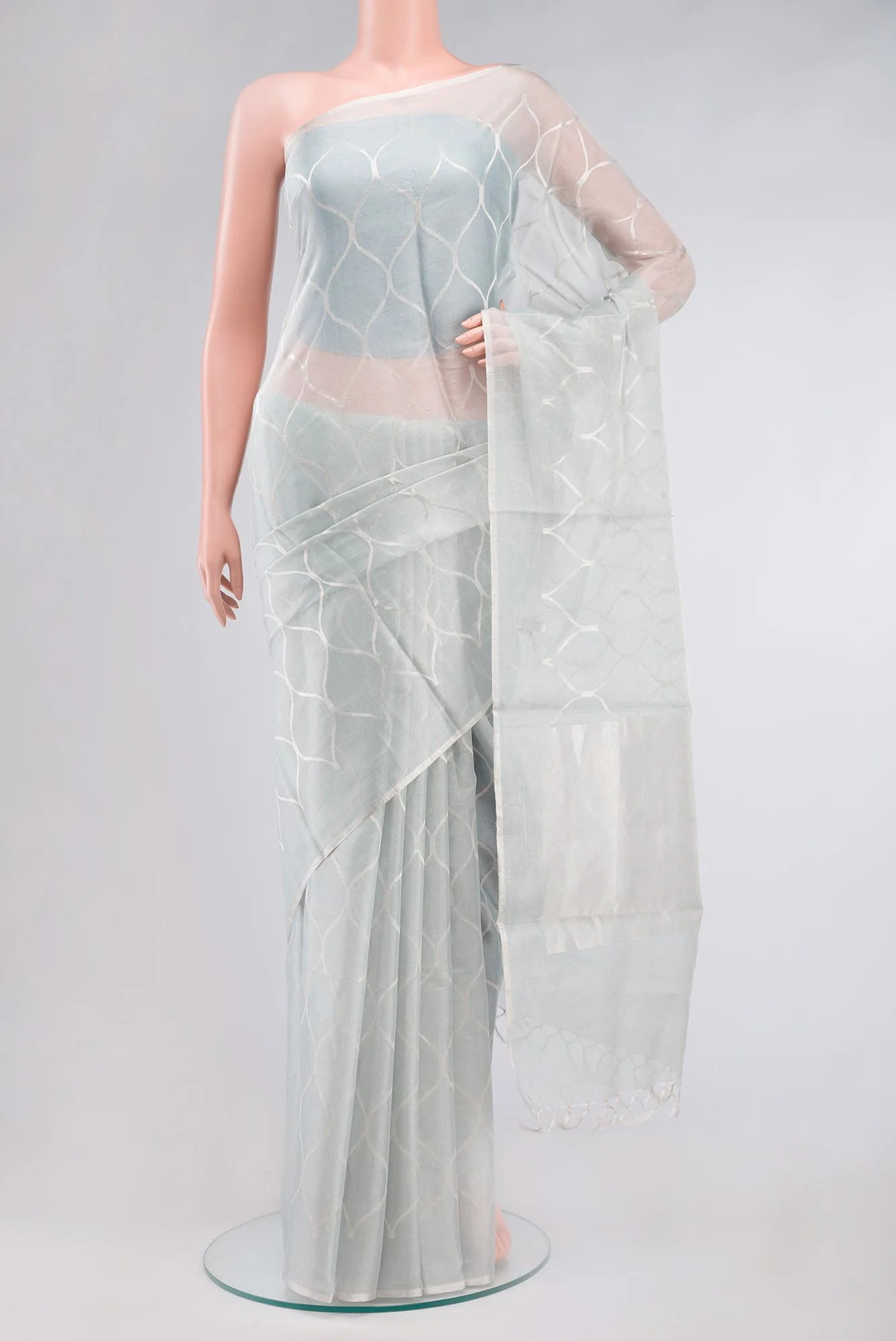 Blue Tissue Silk Saree