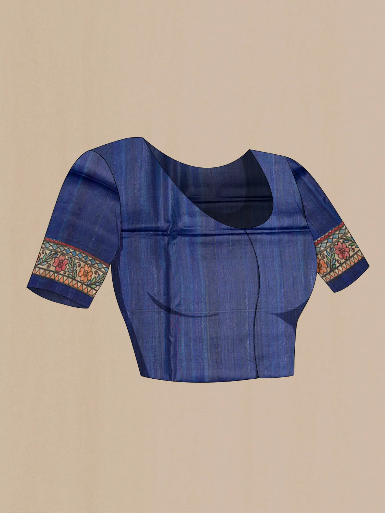 Blue Tussar Saree - Image 4