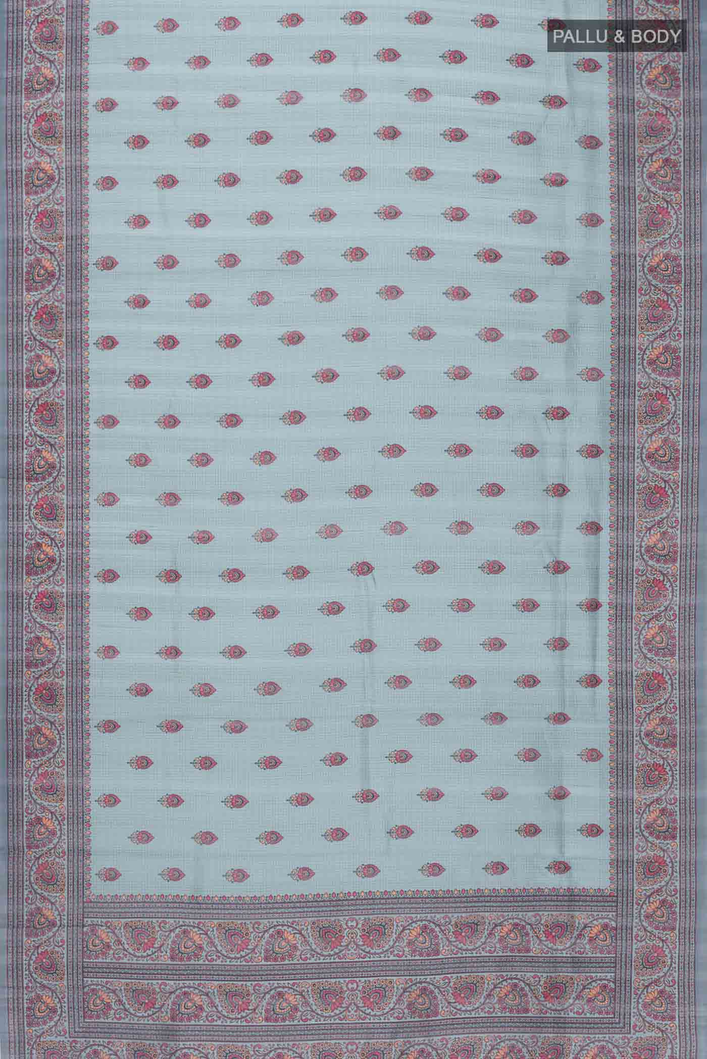 Blue Tussar Silk Saree - Image 3