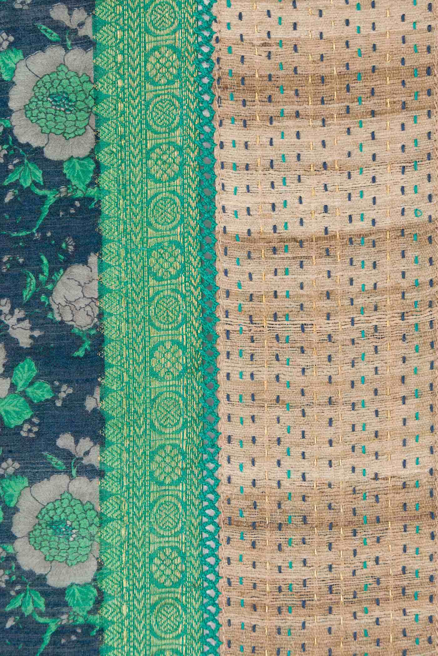 Blue Tussar Silk Saree - Image 3