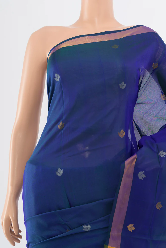 Blue Uppada Silk Saree - Image 2