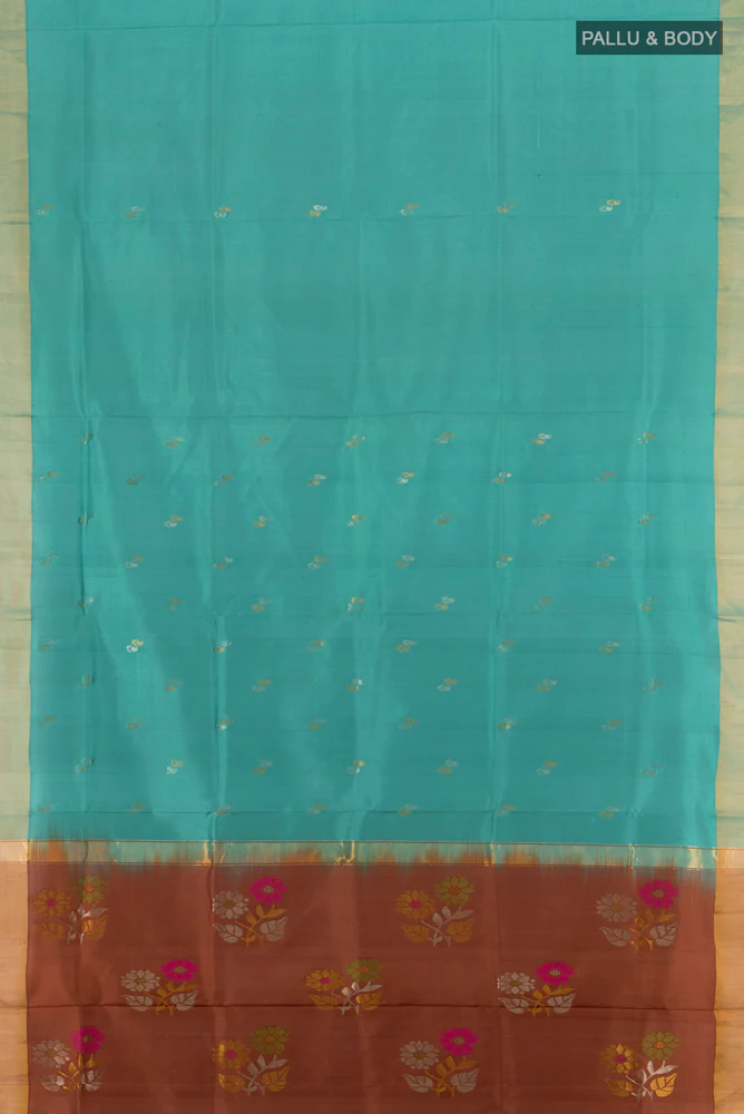 Blue Uppada Silk Saree - Image 5
