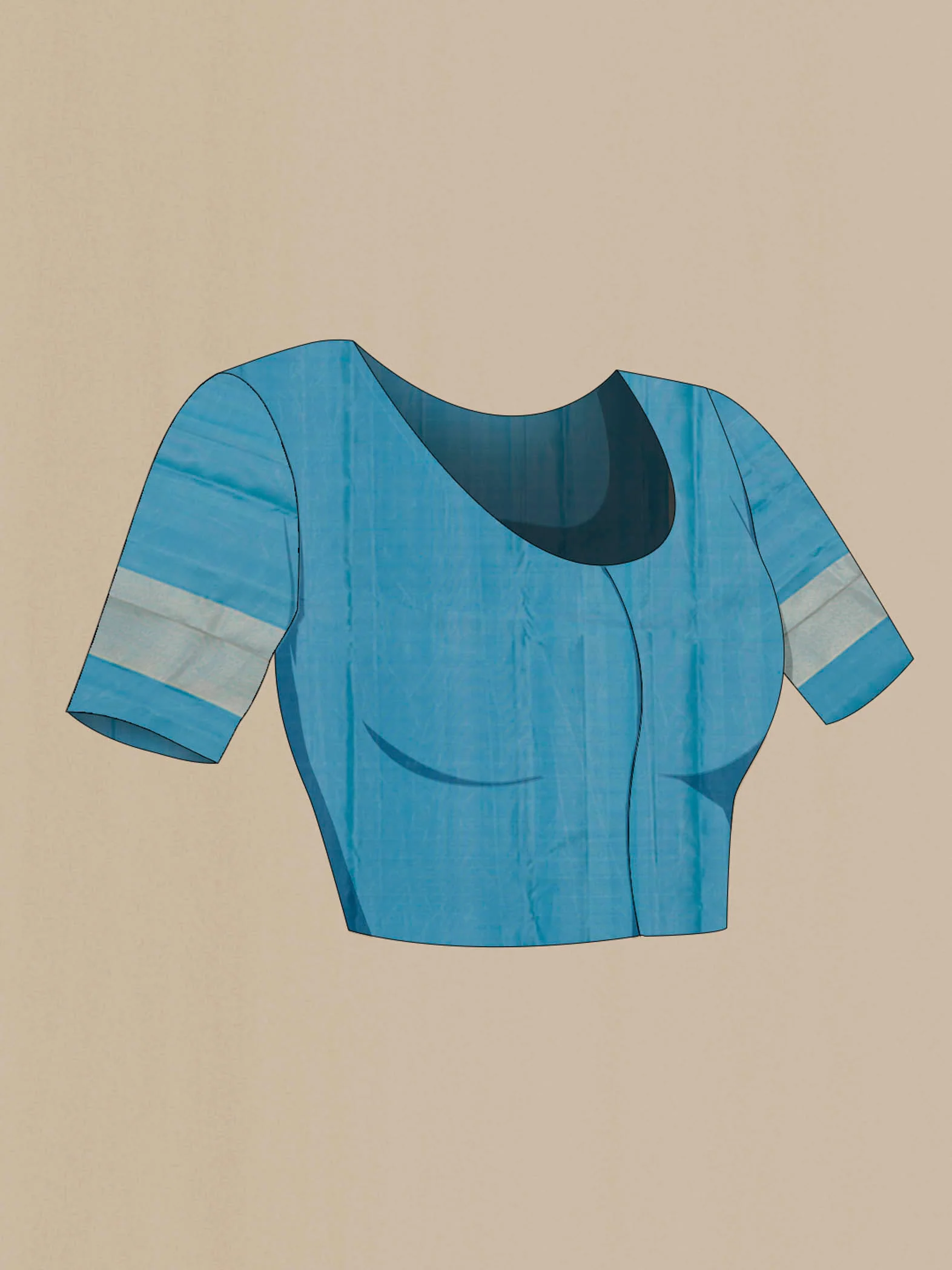 Sky Blue Kanjivaram Silk Saree - Image 4