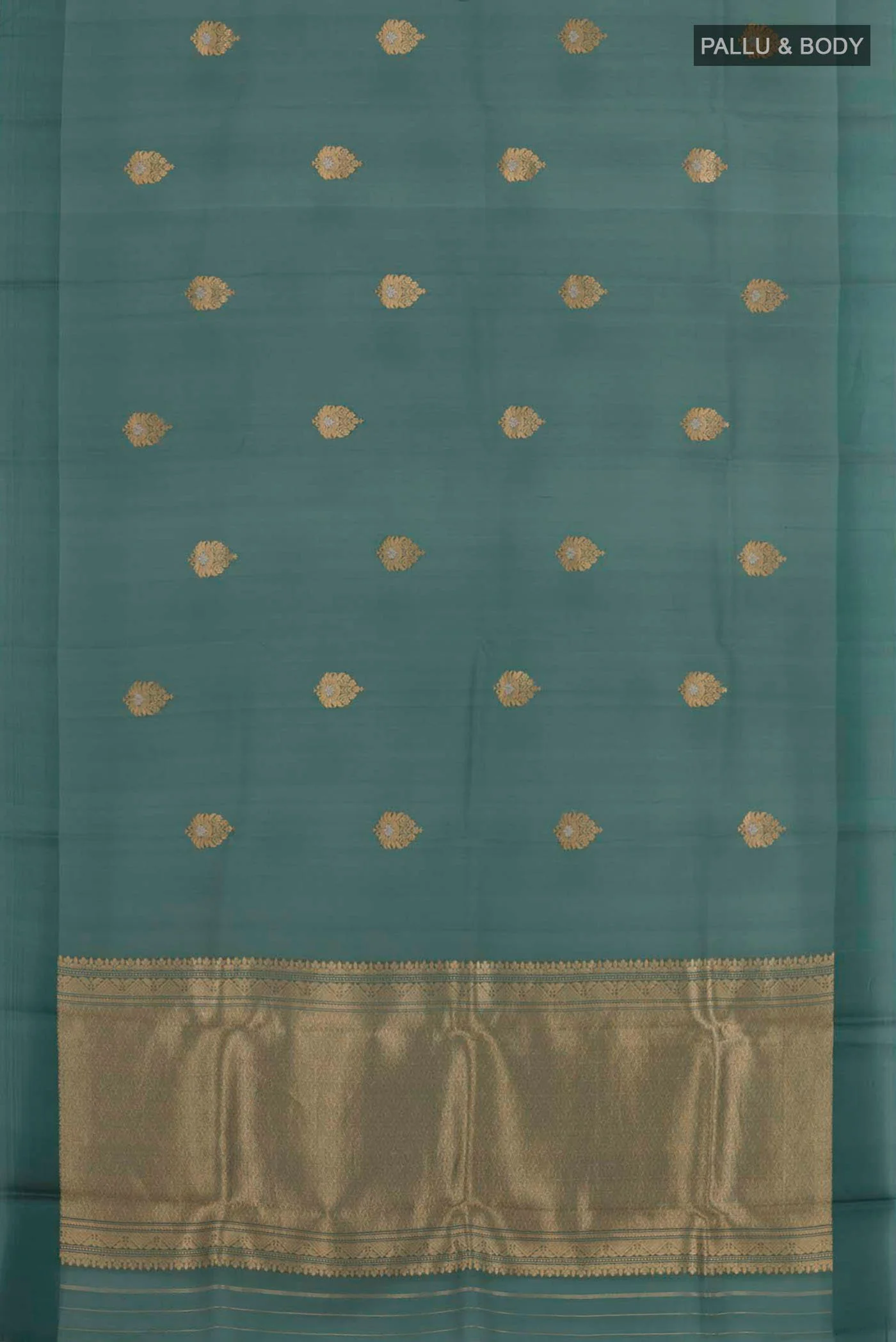 Blue Organza Silk Saree - Image 3