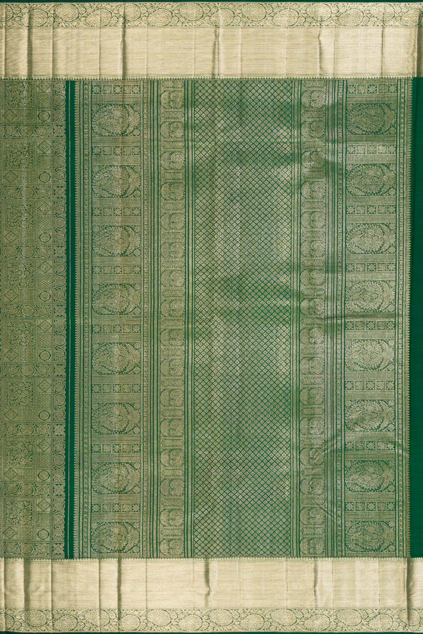 Bottle Green Kanchipuram Silk Saree - Image 7