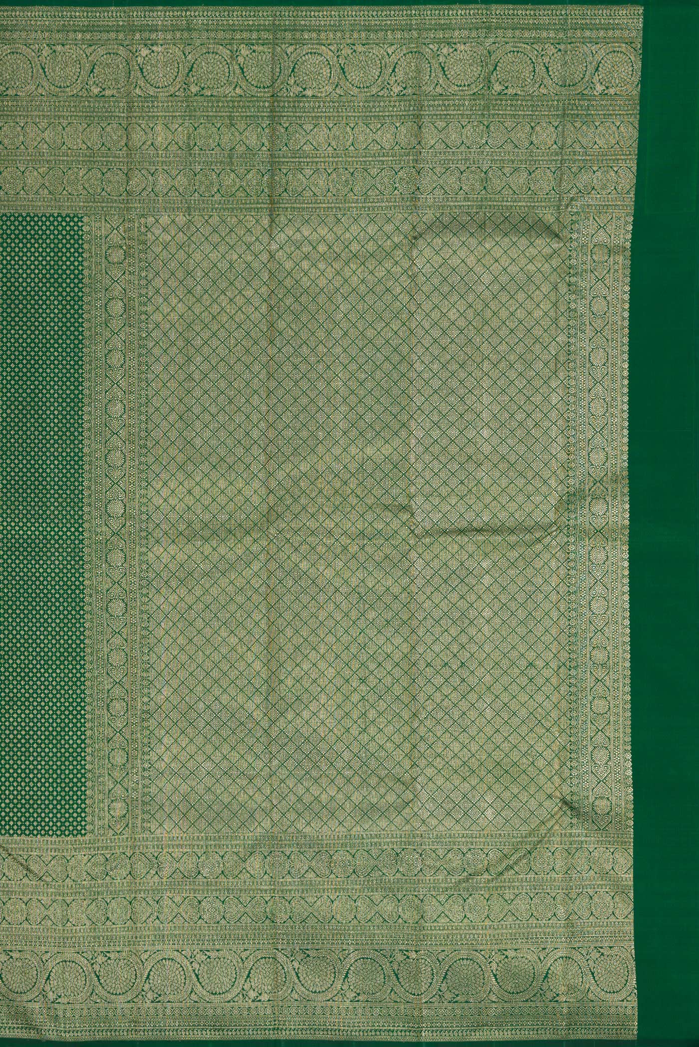 Bottle Green Kanchipuram Silk Saree - Image 7