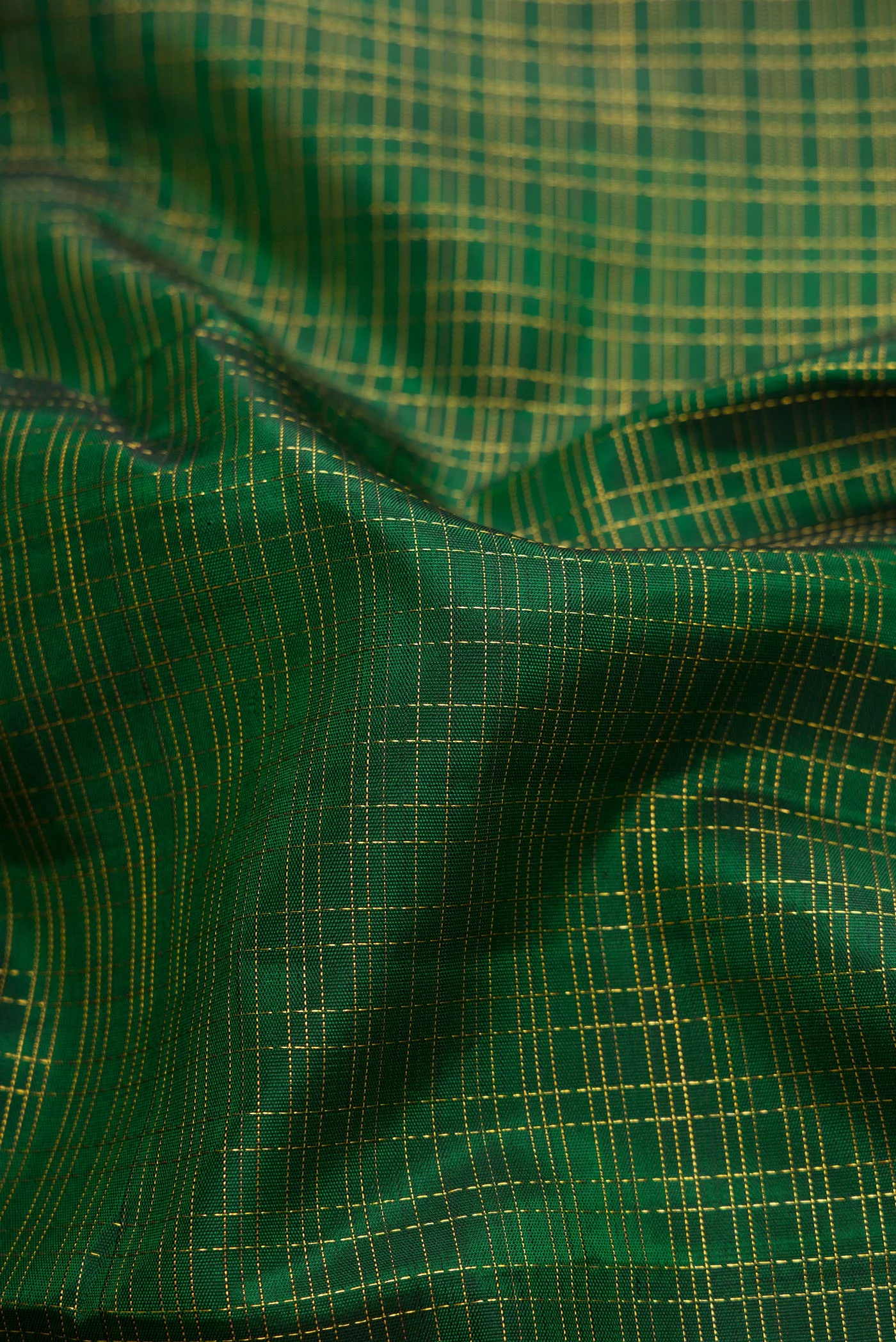 Bottle Green Kanchipuram Silk Saree - Image 2