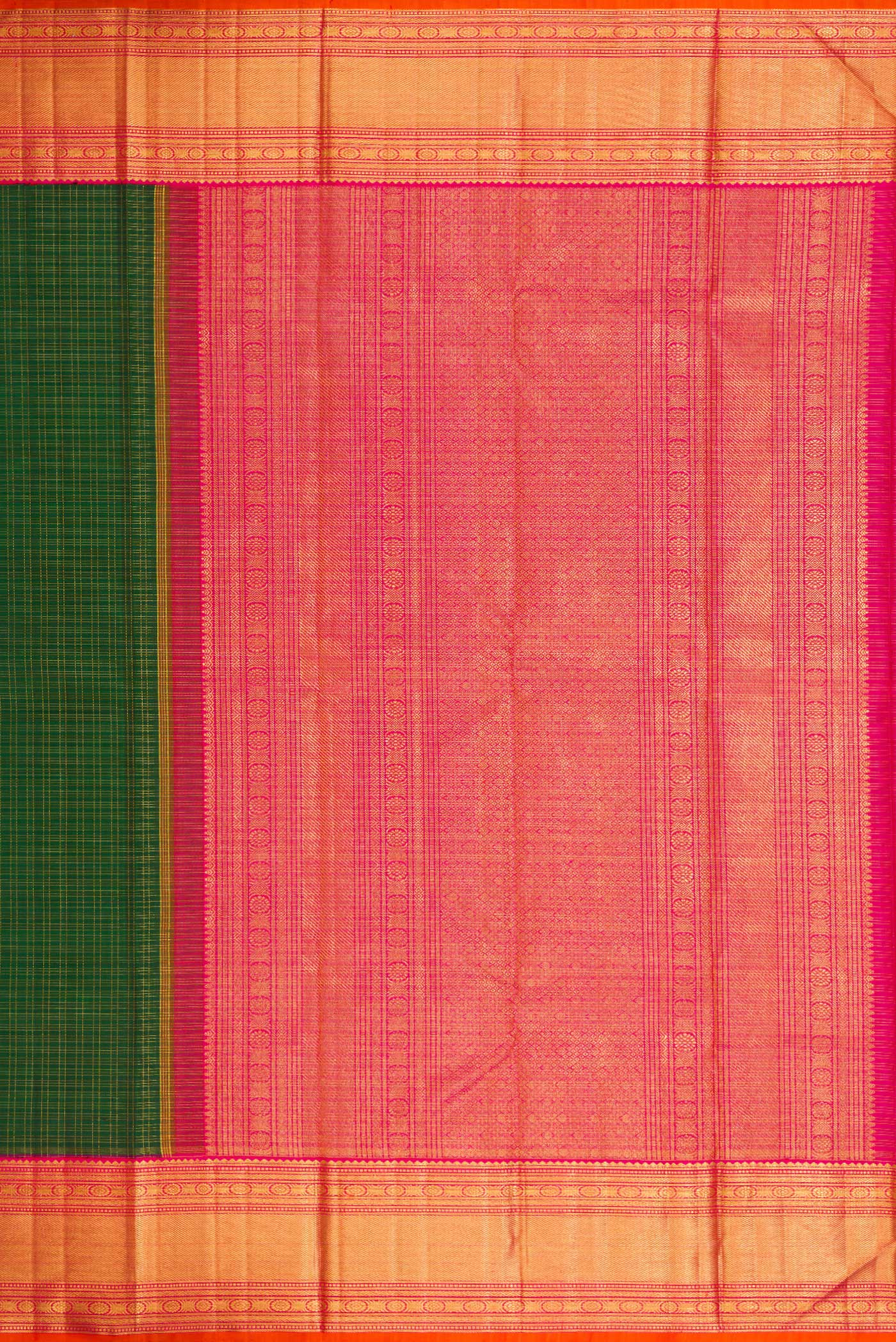 Bottle Green Kanchipuram Silk Saree - Image 7