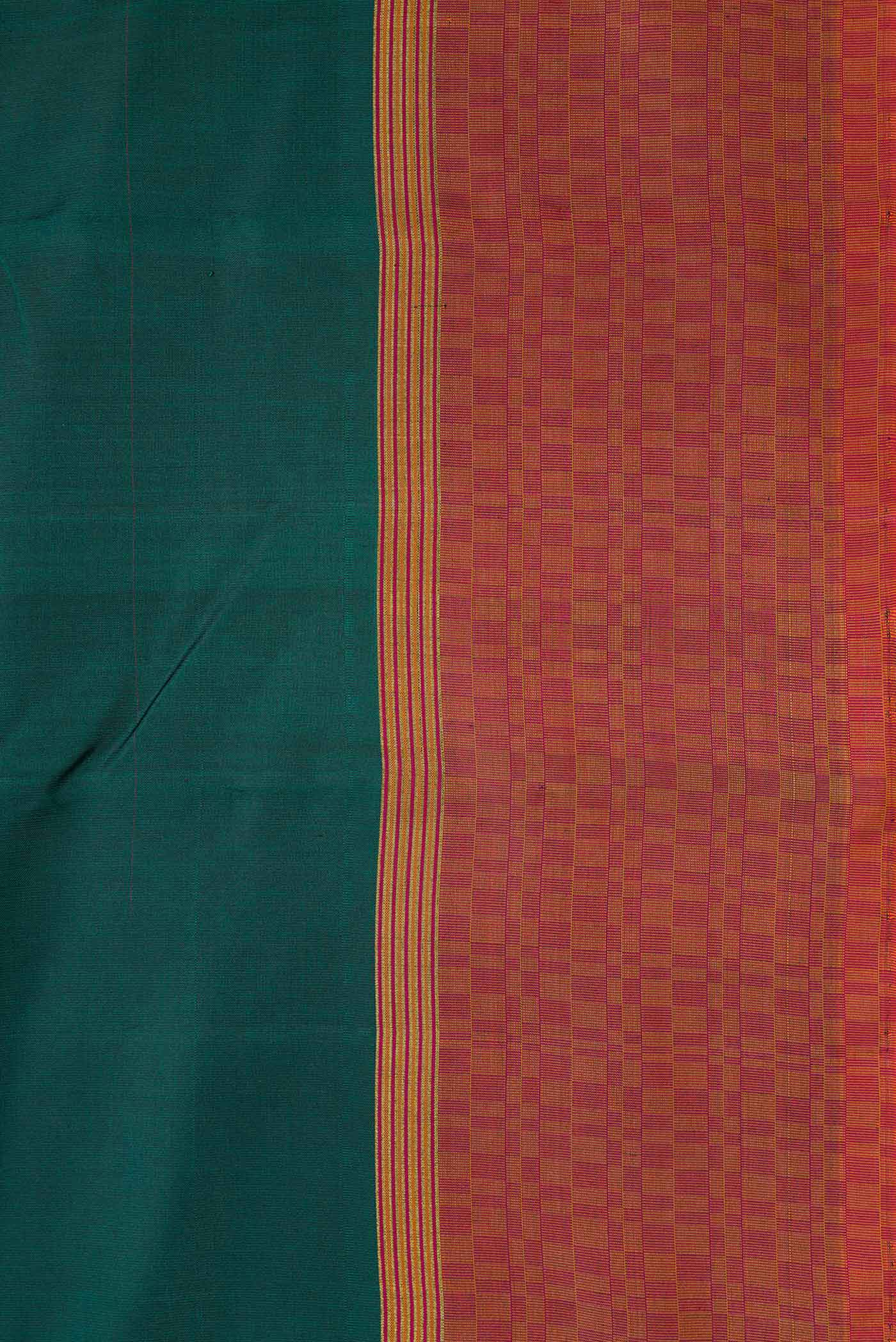 Bottle Green Kanchipuram Silk Saree - Image 3