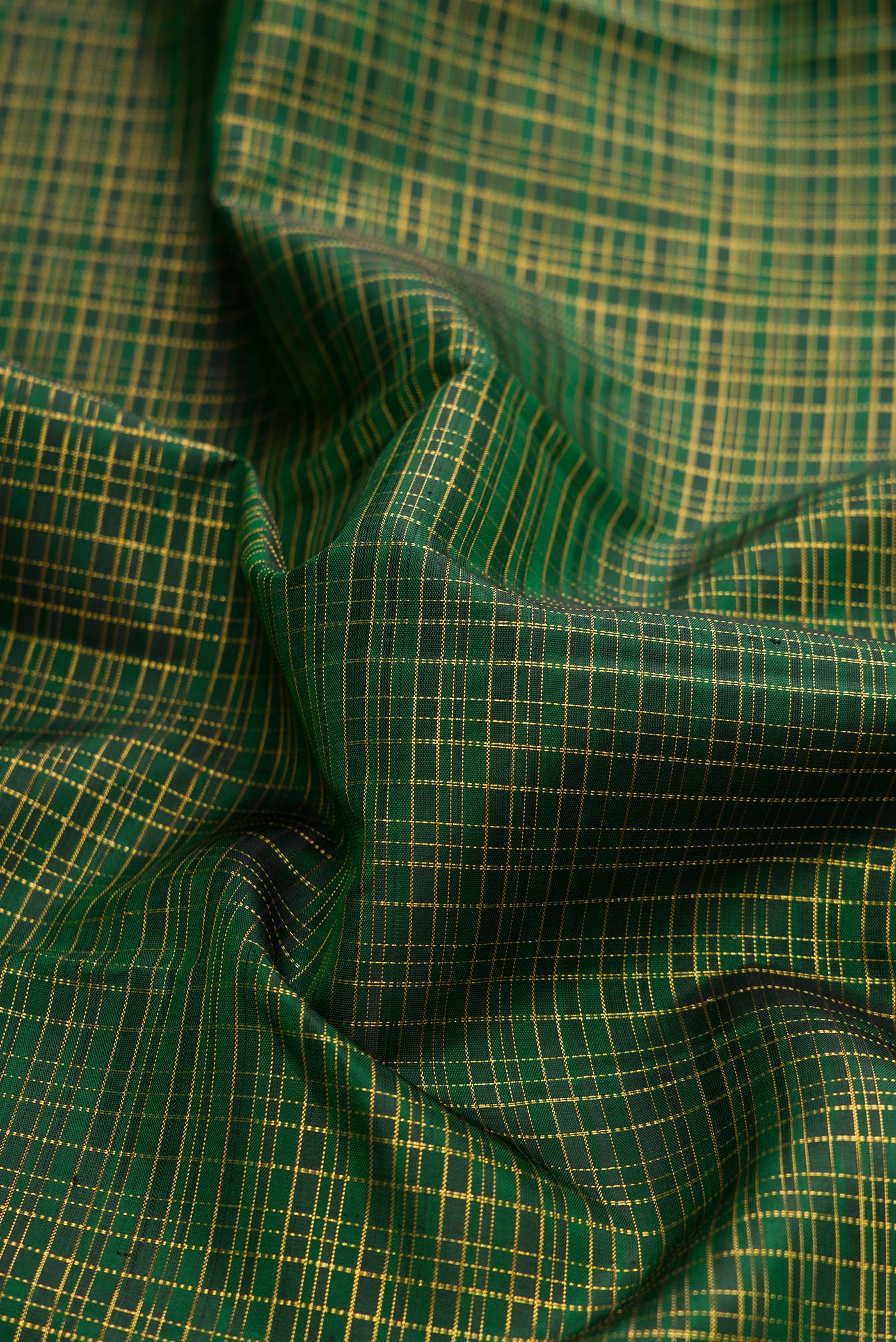 Bottle Green Kanjivaram Silk Saree - Image 2
